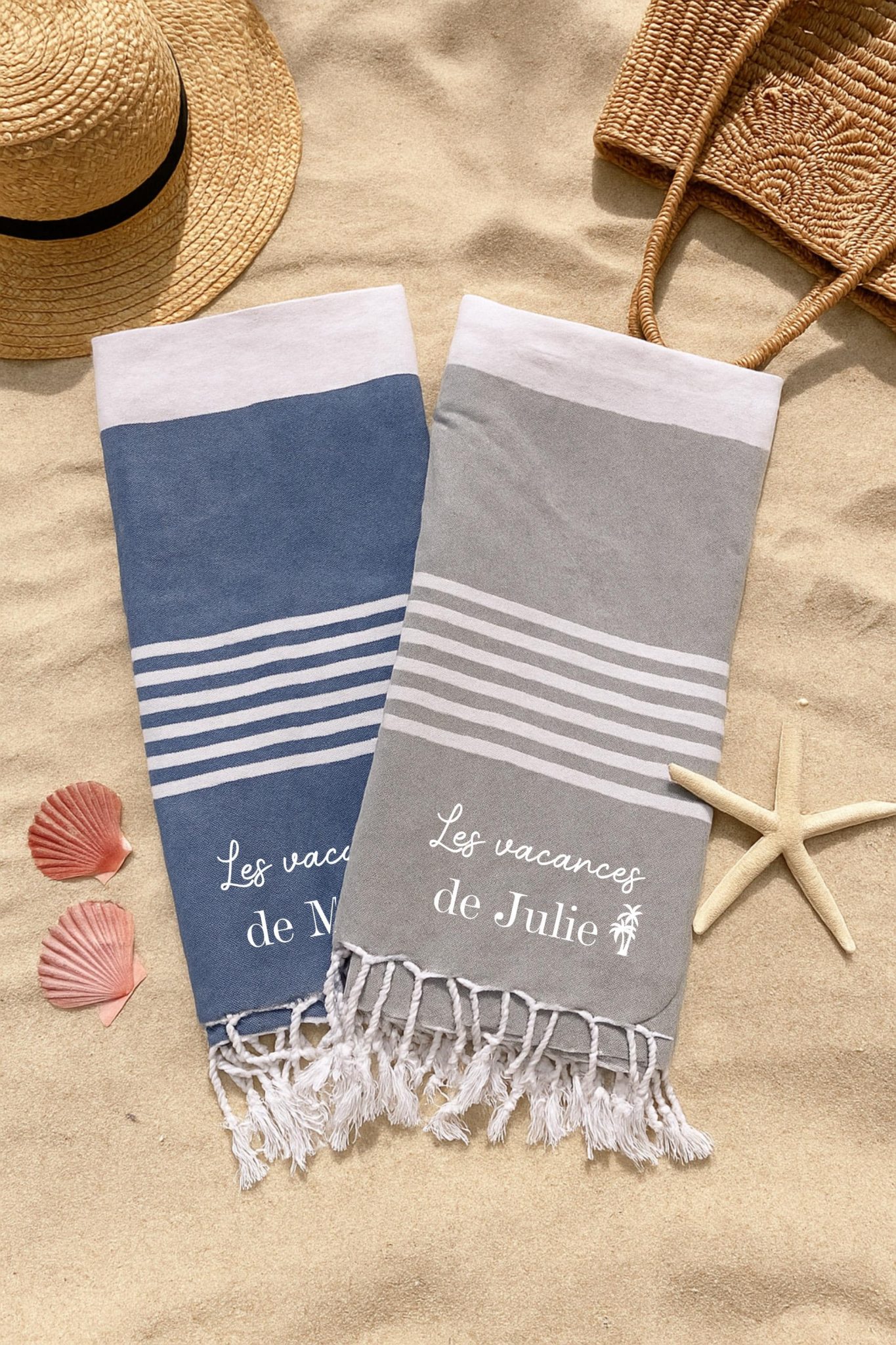 Fouta Maman personnalisée — cadeau serviette plage