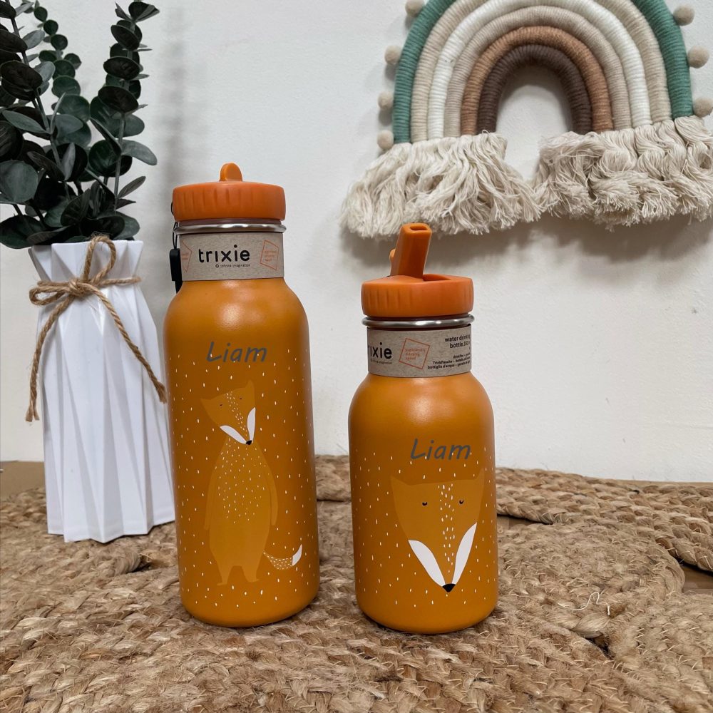 Gourde enfant Trixie personnalisée, 350ml/500ml - École prénom — cadeaux pour enfant