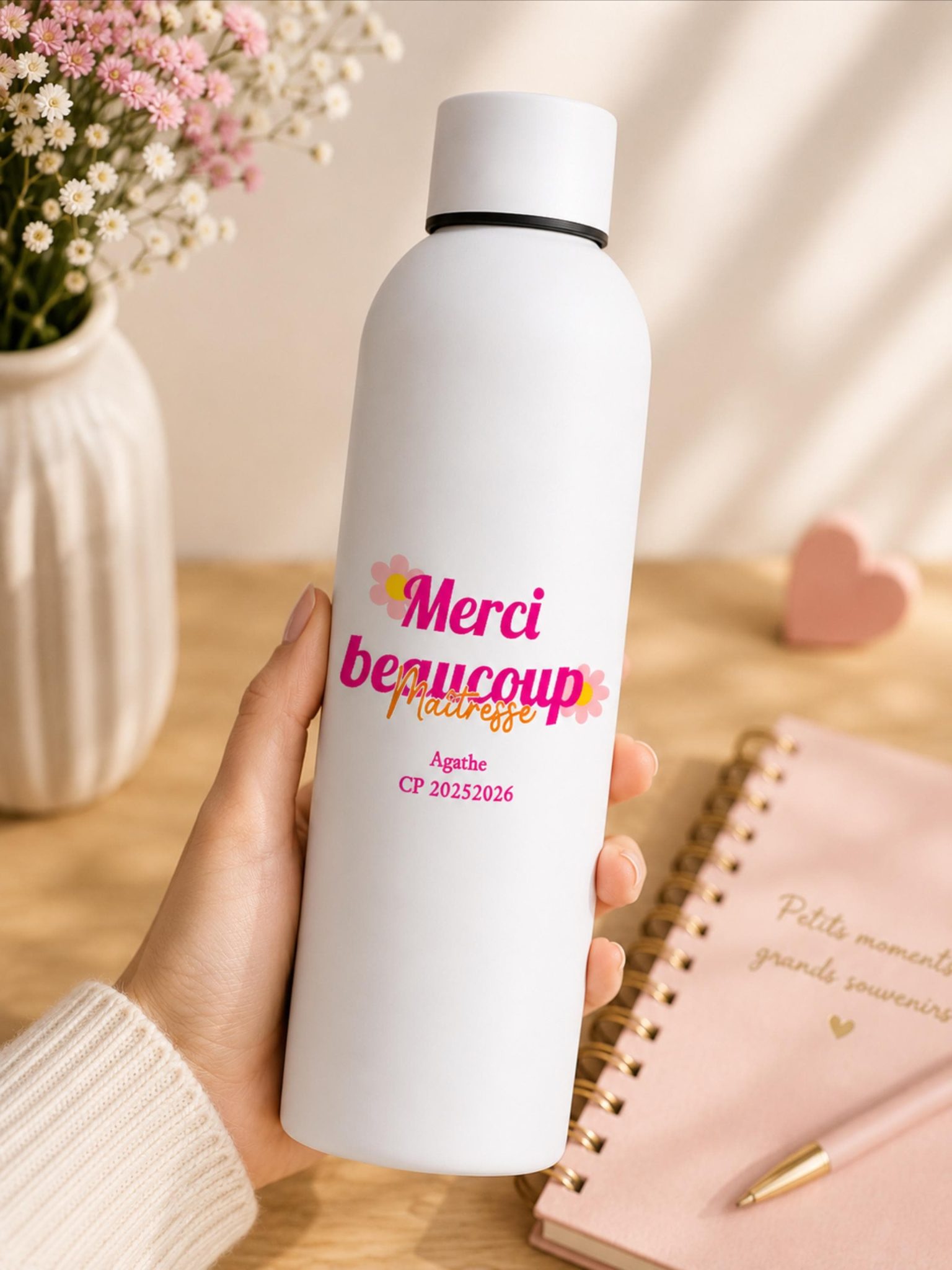 Gourde maître personnalisé — cadeau école maitresse