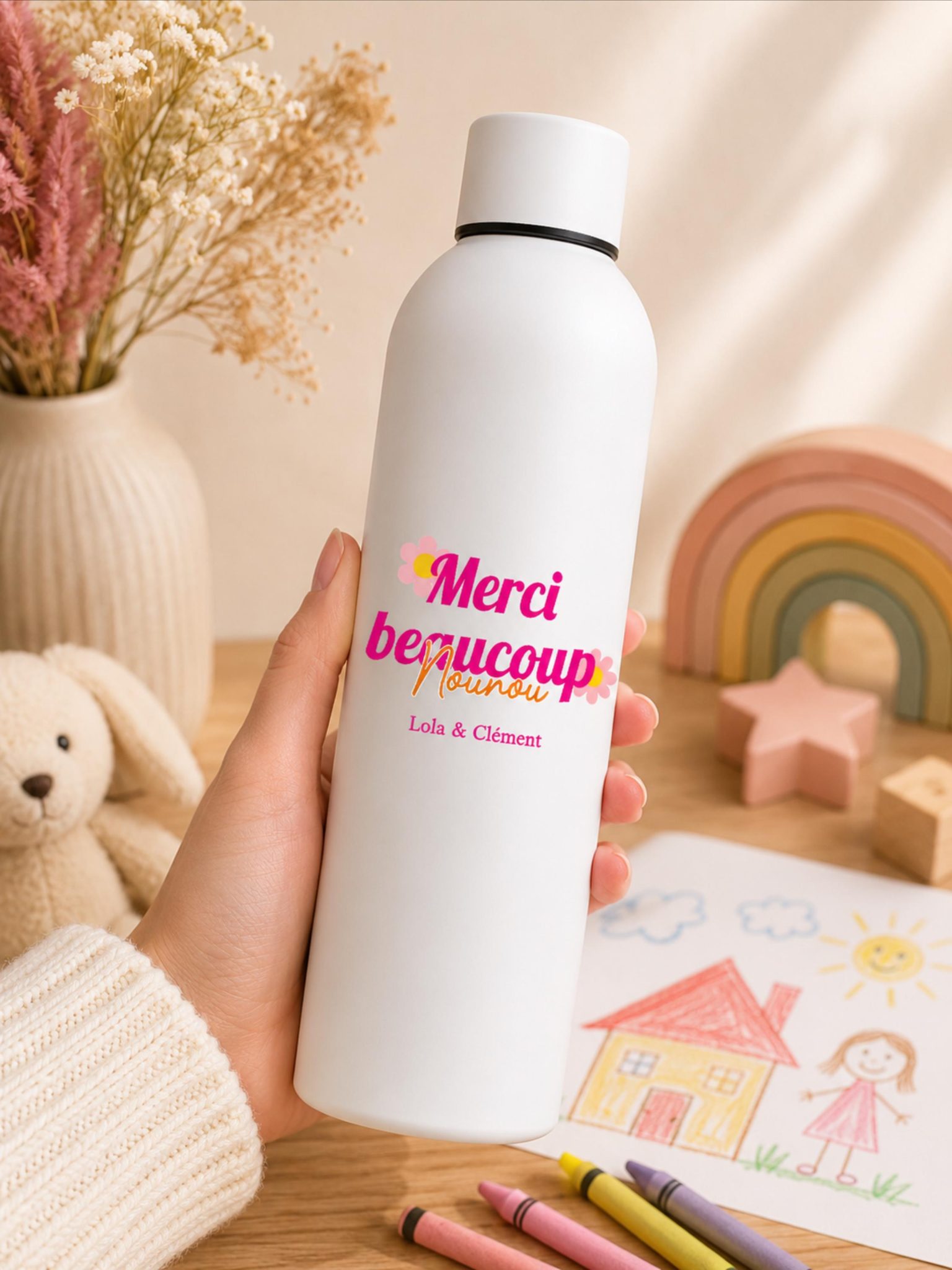 Gourde maîtresse personnalisé — cadeau fin école