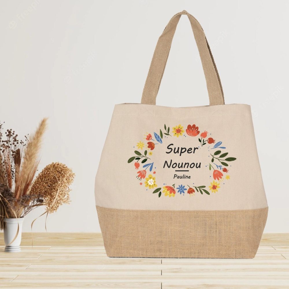Grand sac à personnaliser Nounou