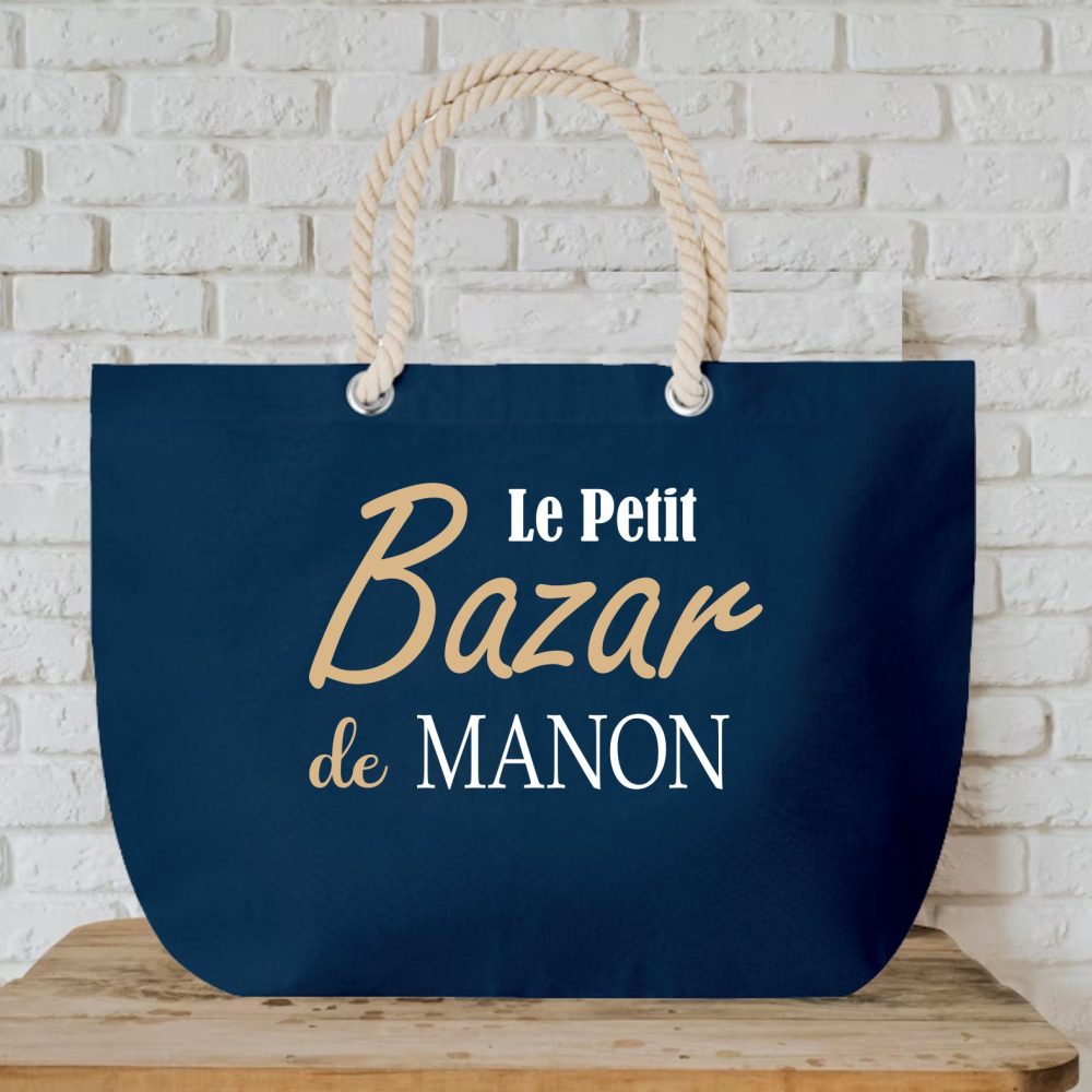Grand sac cabas à personnaliser Mamie