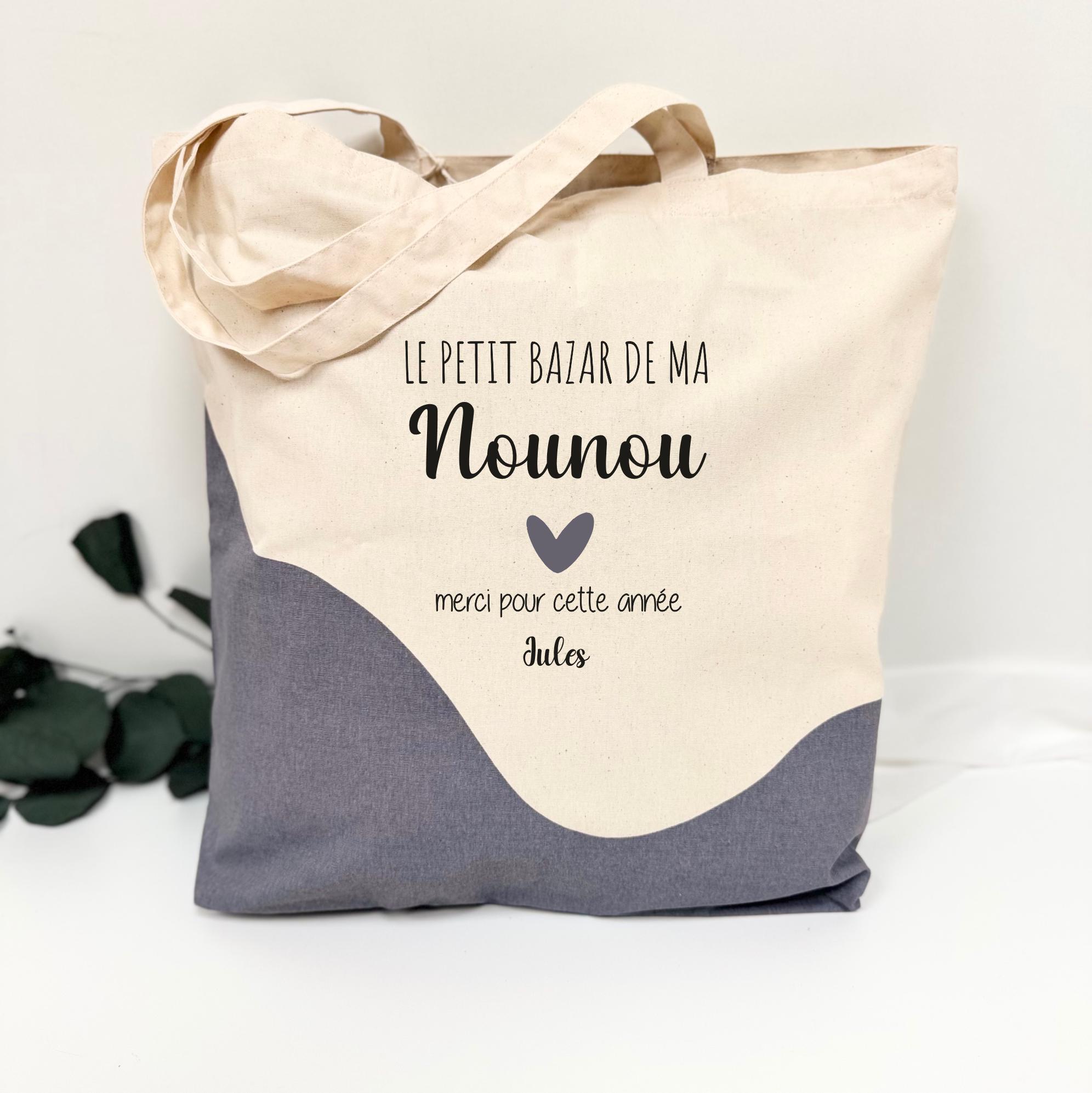 Grand sac "Le petit bazar de" Maîtresse/Nounou/ATSEM — cadeau de remerciement