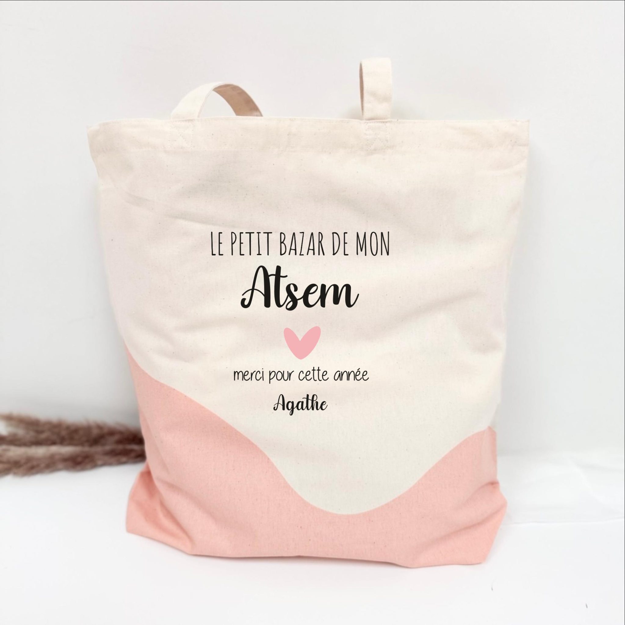 Grand sac "Le petit bazar de" Maîtresse/Nounou/ATSEM — cadeau fin d'année