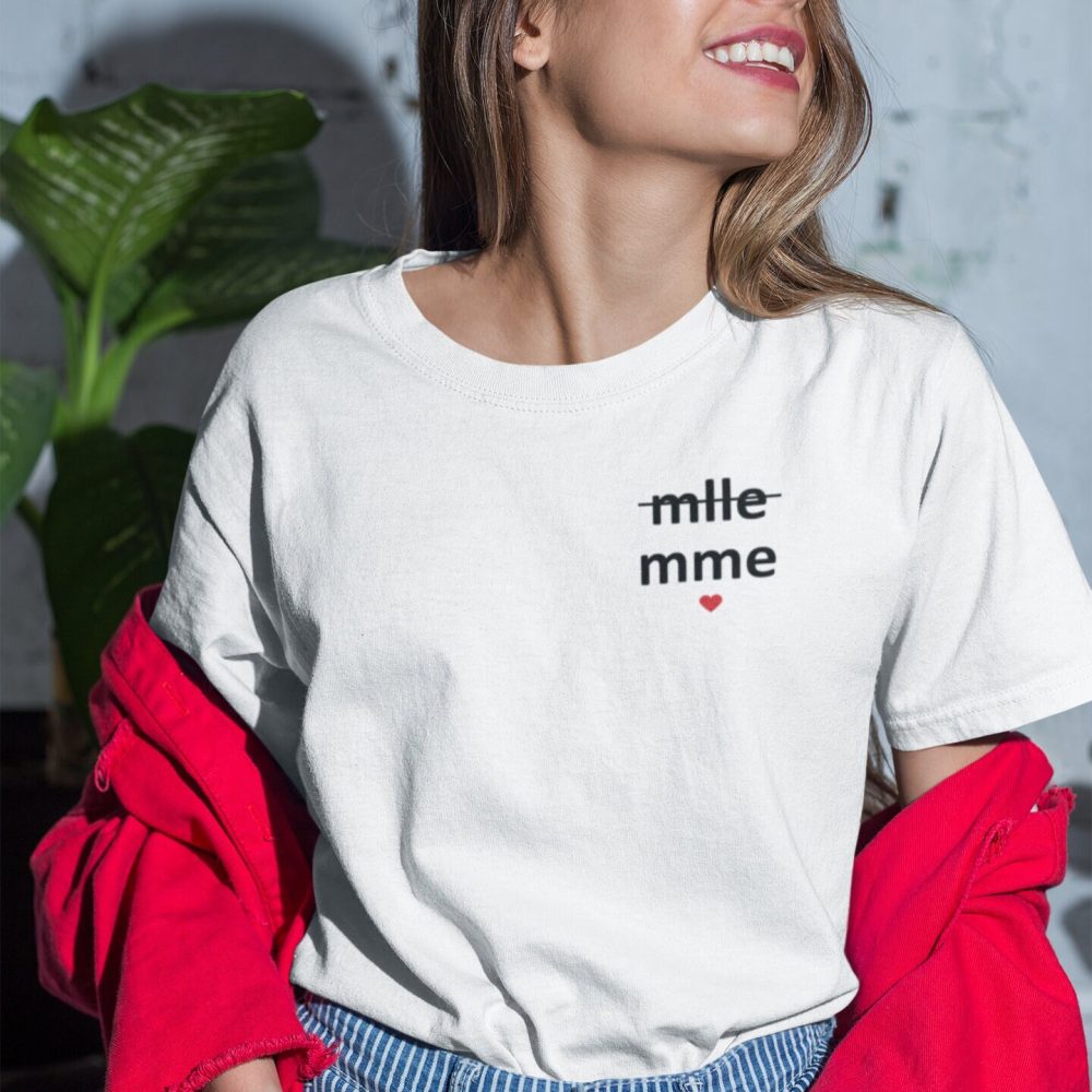 T-shirt EVJF personnalisé - mlle mme - mariage - madame mariage