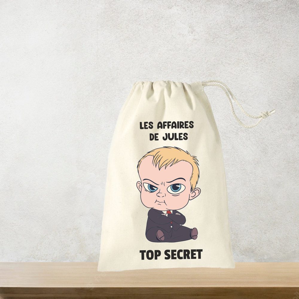 Sac bébé à personnaliser / sac à doudou / sac de change / sac de vêtement bébé et enfant