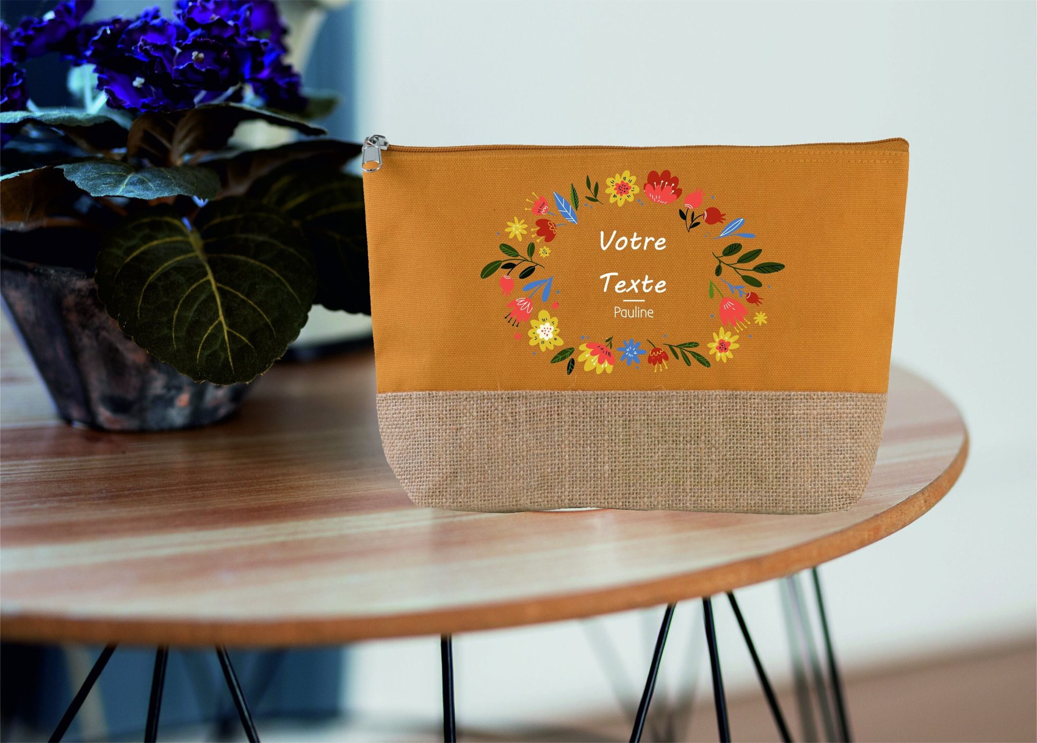 Grande trousse / Pochette à personnaliser - cadeau maman, mamie - cadeau personnalisé nounou, atsem, maîtresse - Pochette personnalisée — pochette à personnaliser