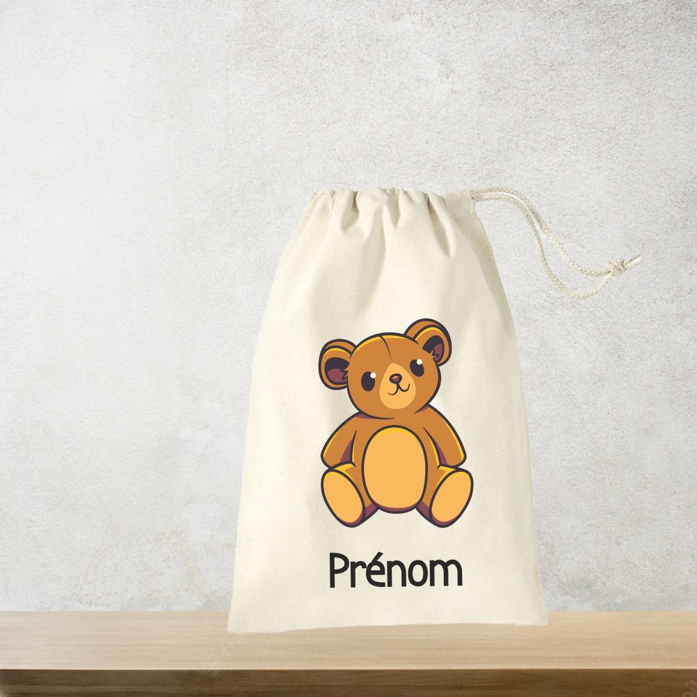 Sac à doudou ourson / sac de change / sac de vêtement bébé et enfant