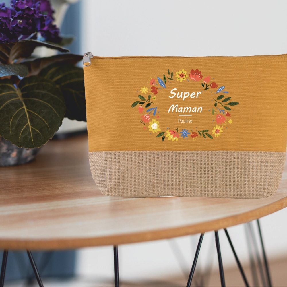 Grande trousse à personnaliser maman - Cadeau Maman - Anniversaire Maman - Fête des mères - Noël