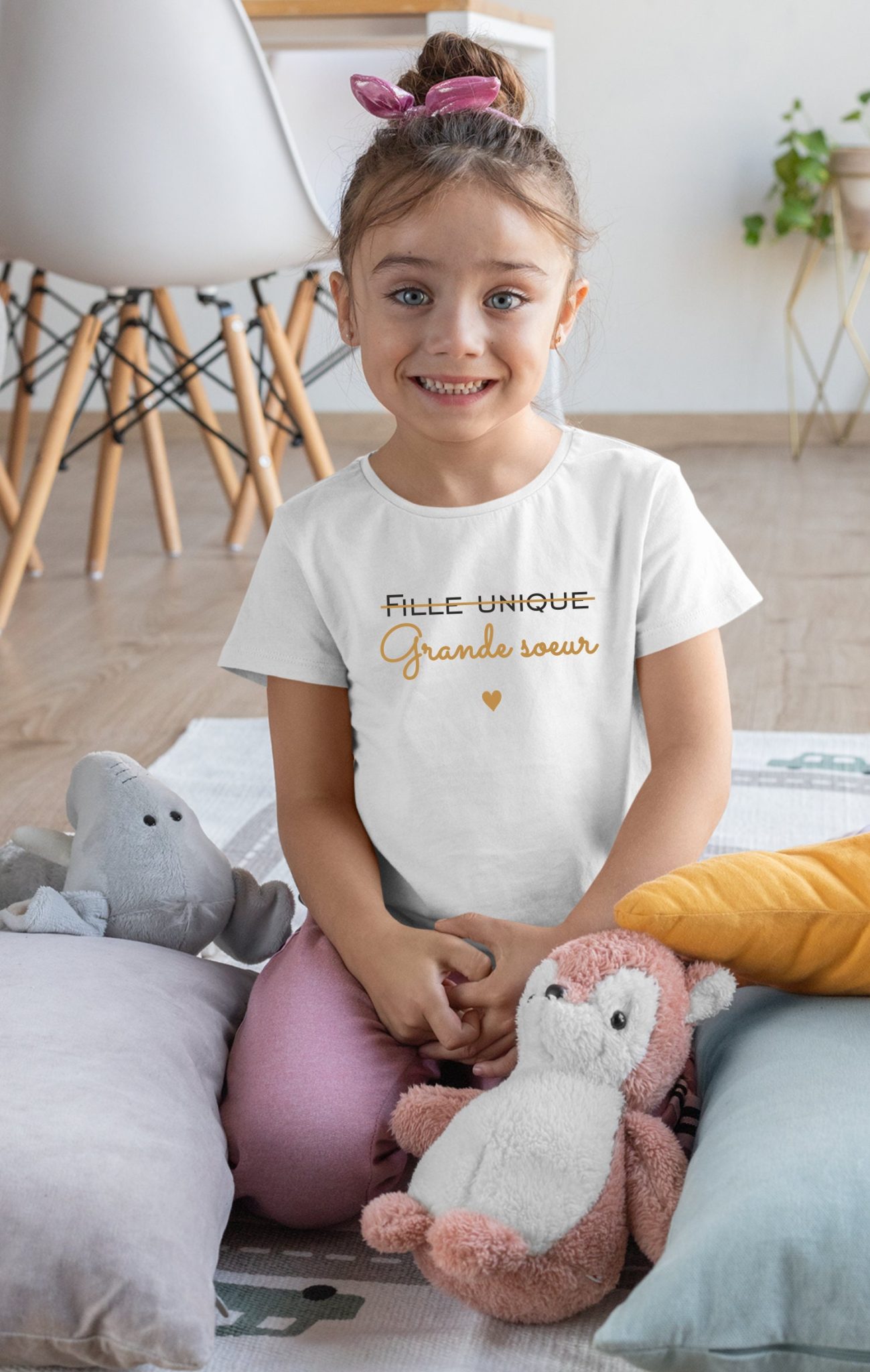T-shirt future grand soeur, tshirt annonce grossesse, fille unique grande soeur — tshirt annonce grossesse