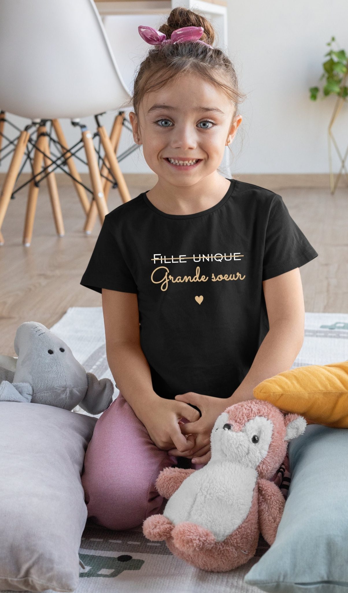 T-shirt future grand soeur, tshirt annonce grossesse, fille unique grande soeur