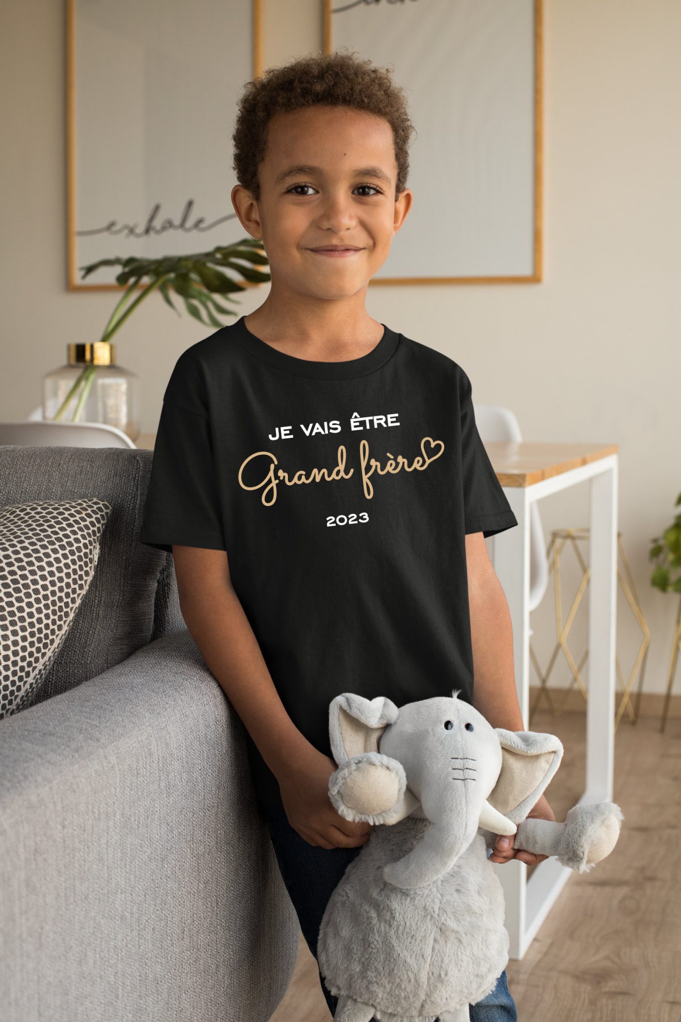 Annonce grossesse : T-shirt personnalisé futur grand frère 2026 — tshirt annonce grossesse