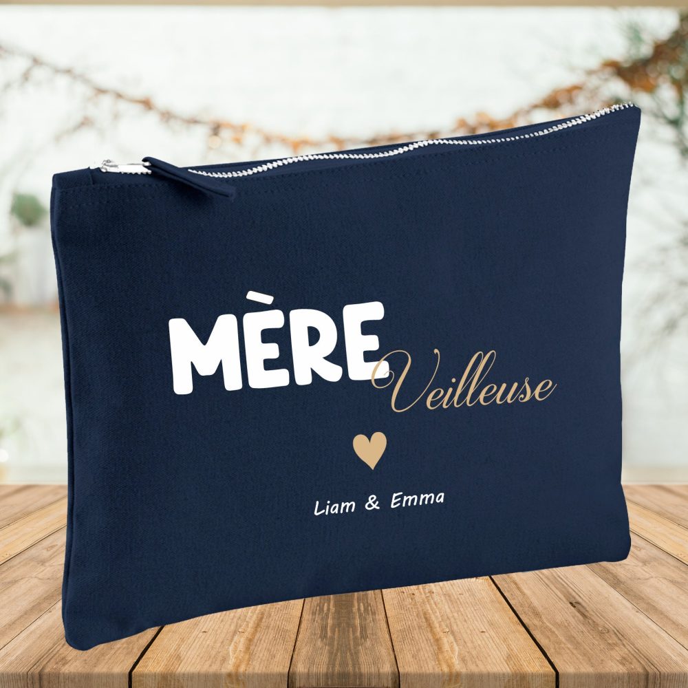 Trousse personnalisée maman, cadeau maman, cadeau fête des mères, mère veilleuse