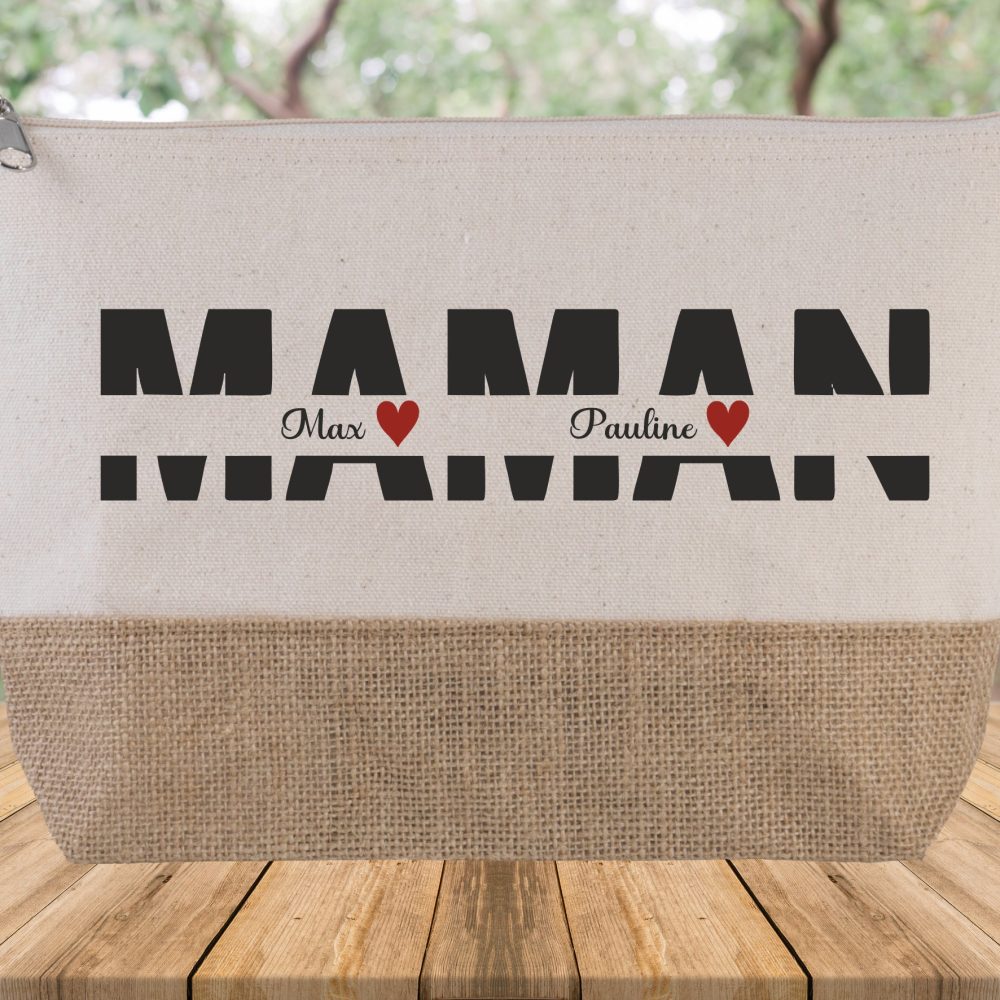 Grande trousse à personnaliser MAMAN - fête des mères - anniversaire - pochette maman