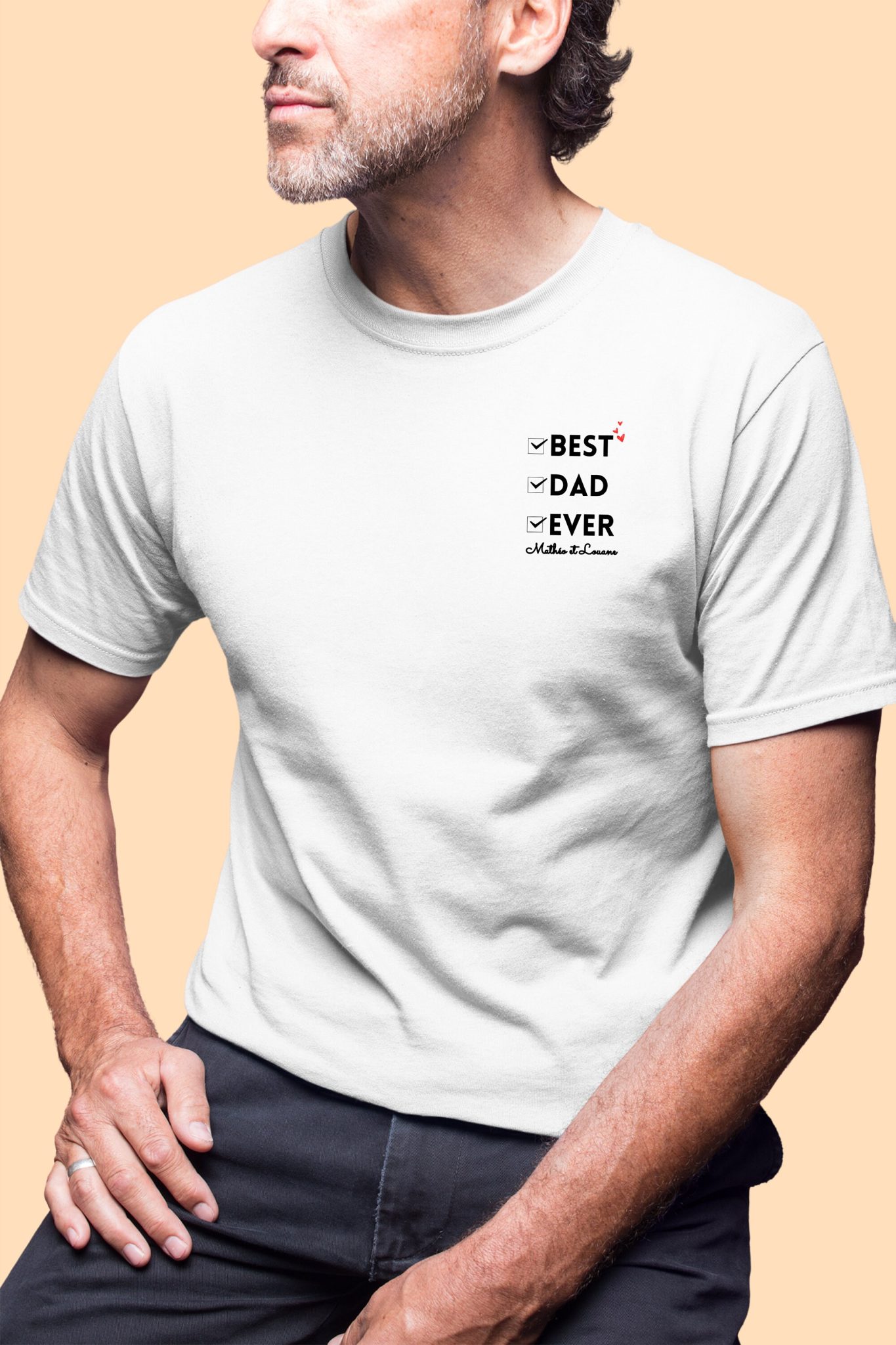 Tee-shirt personnalisé papa, idée fête des pères, anniversaire papa, cadeau personnalisé papa, Noël Papa. — tshirt personnalisé