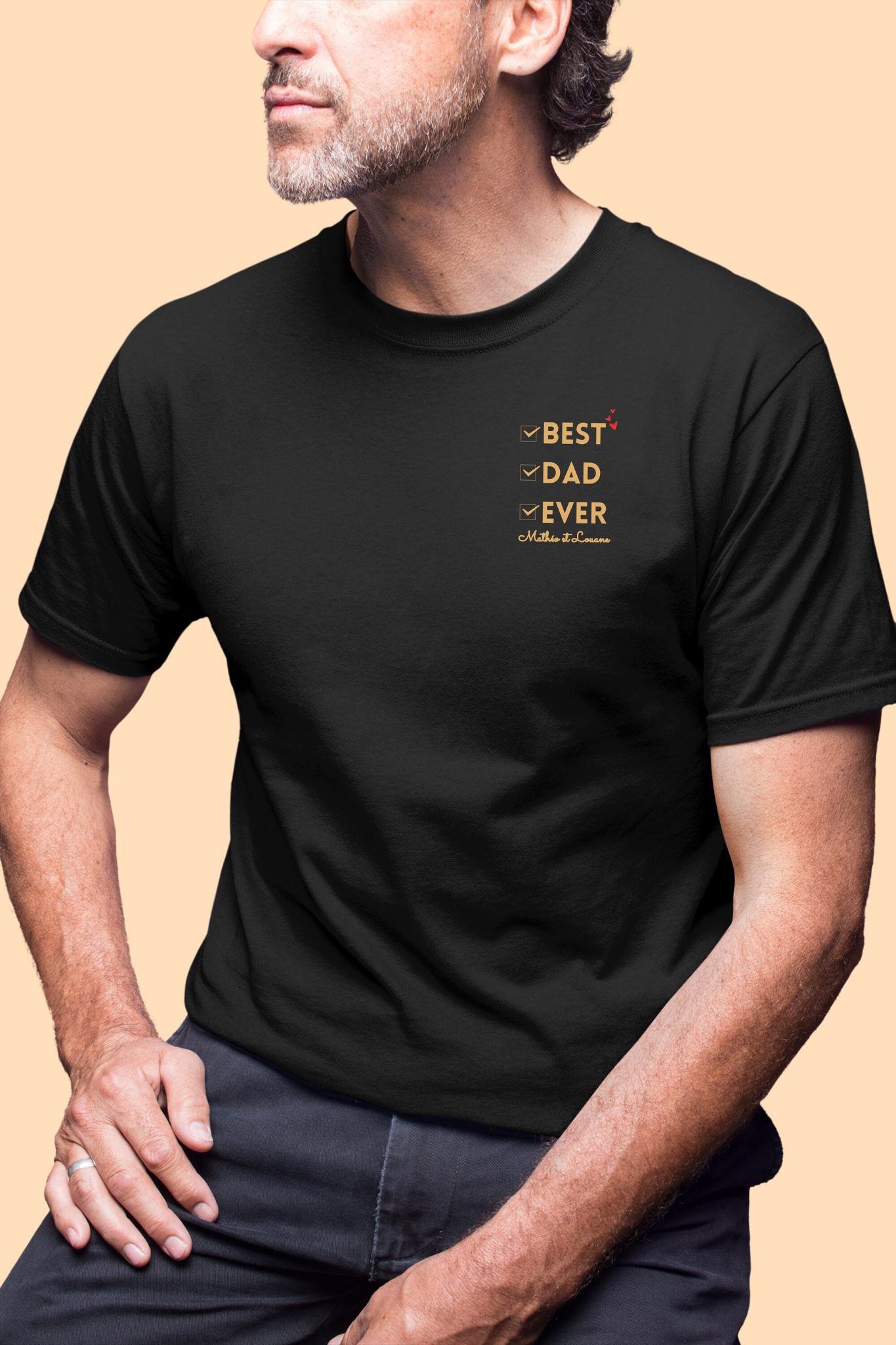 Tee-shirt personnalisé papa, idée fête des pères, anniversaire papa, cadeau personnalisé papa, Noël Papa.
