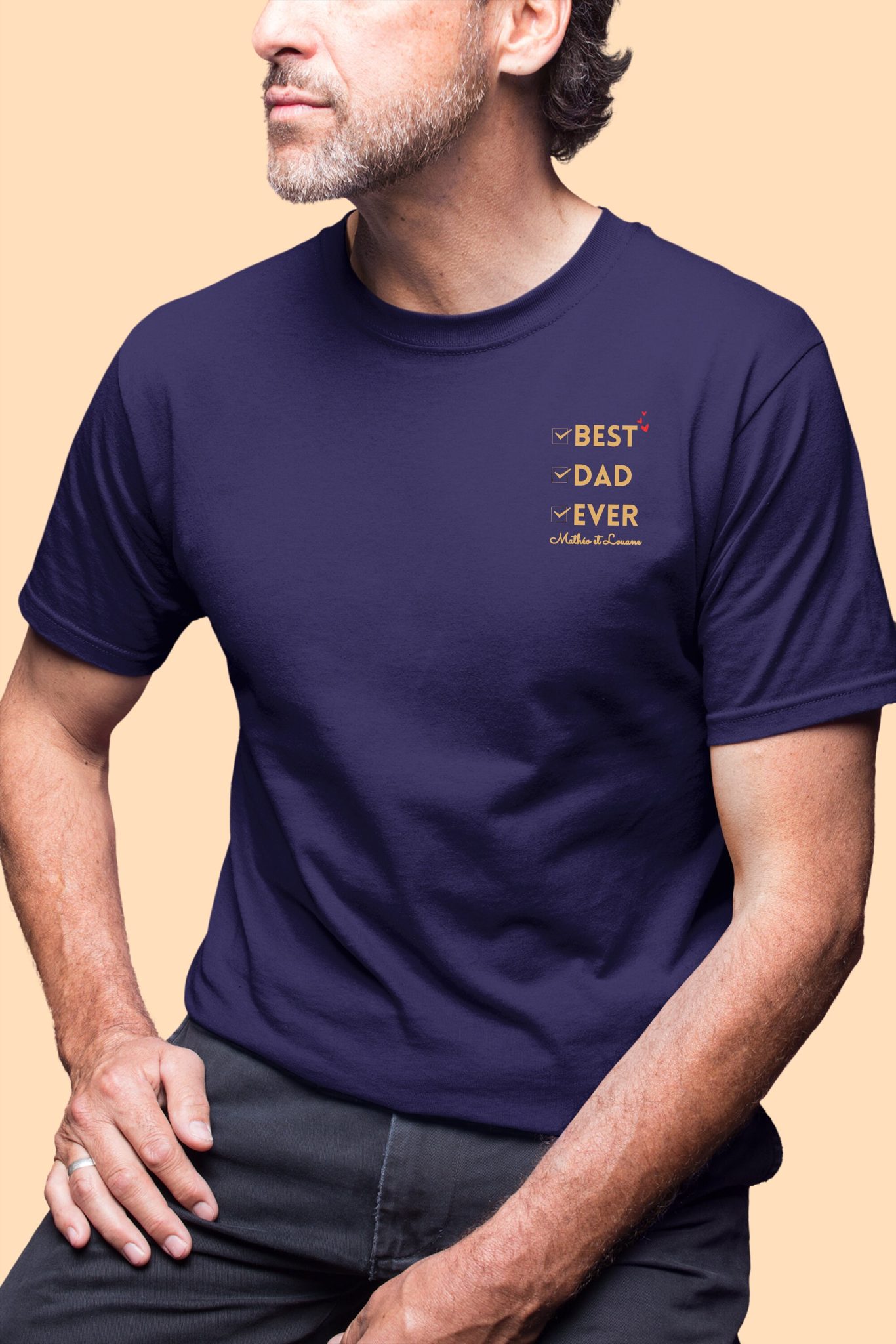 Tee-shirt personnalisé papa, idée fête des pères, anniversaire papa, cadeau personnalisé papa, Noël Papa. — tshirt papa personnalisé