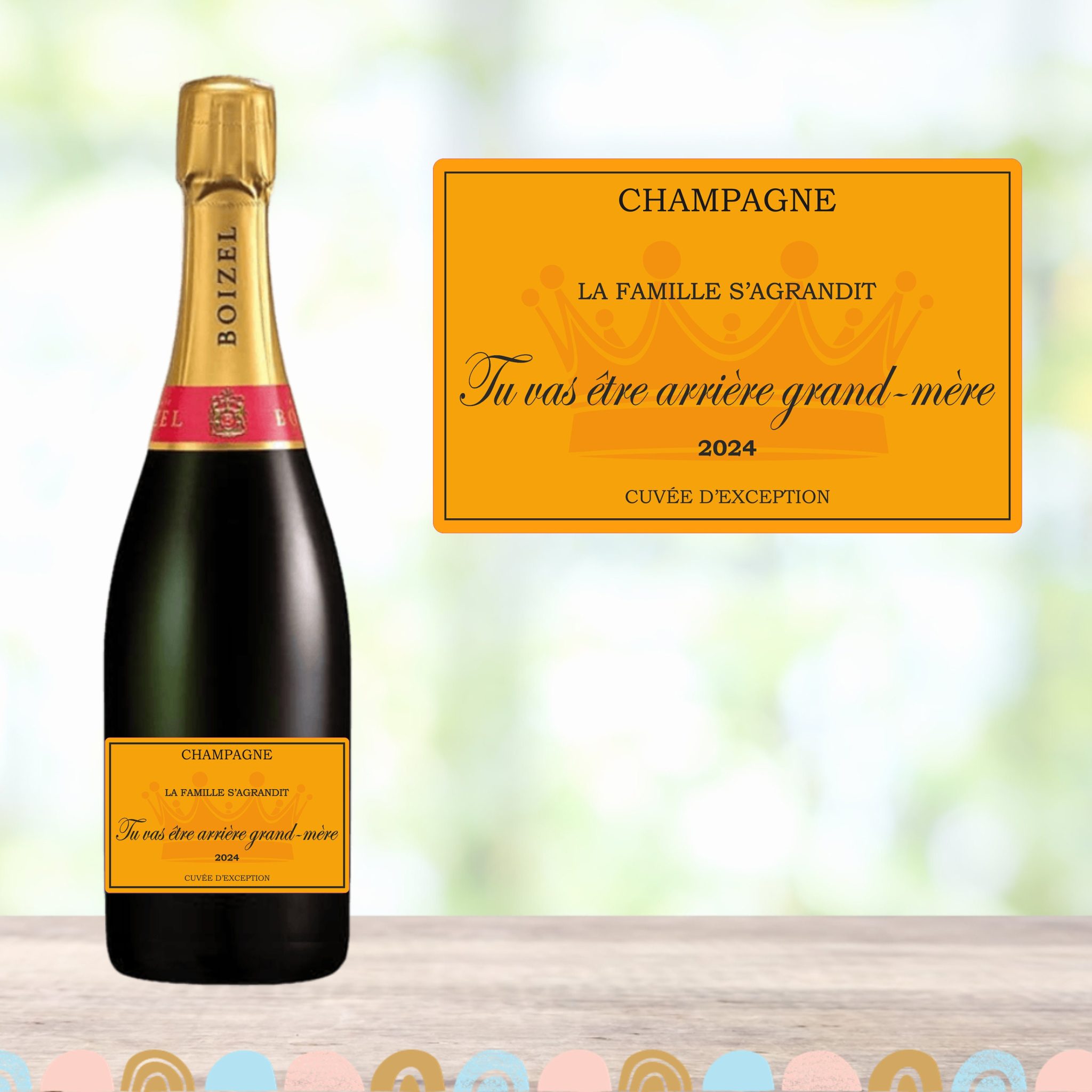 Tu vas ĂȘtre tonton 2026 - Etiquette de champagne - Annonce grossesse - Futur tonton â annonce naissance etiquette