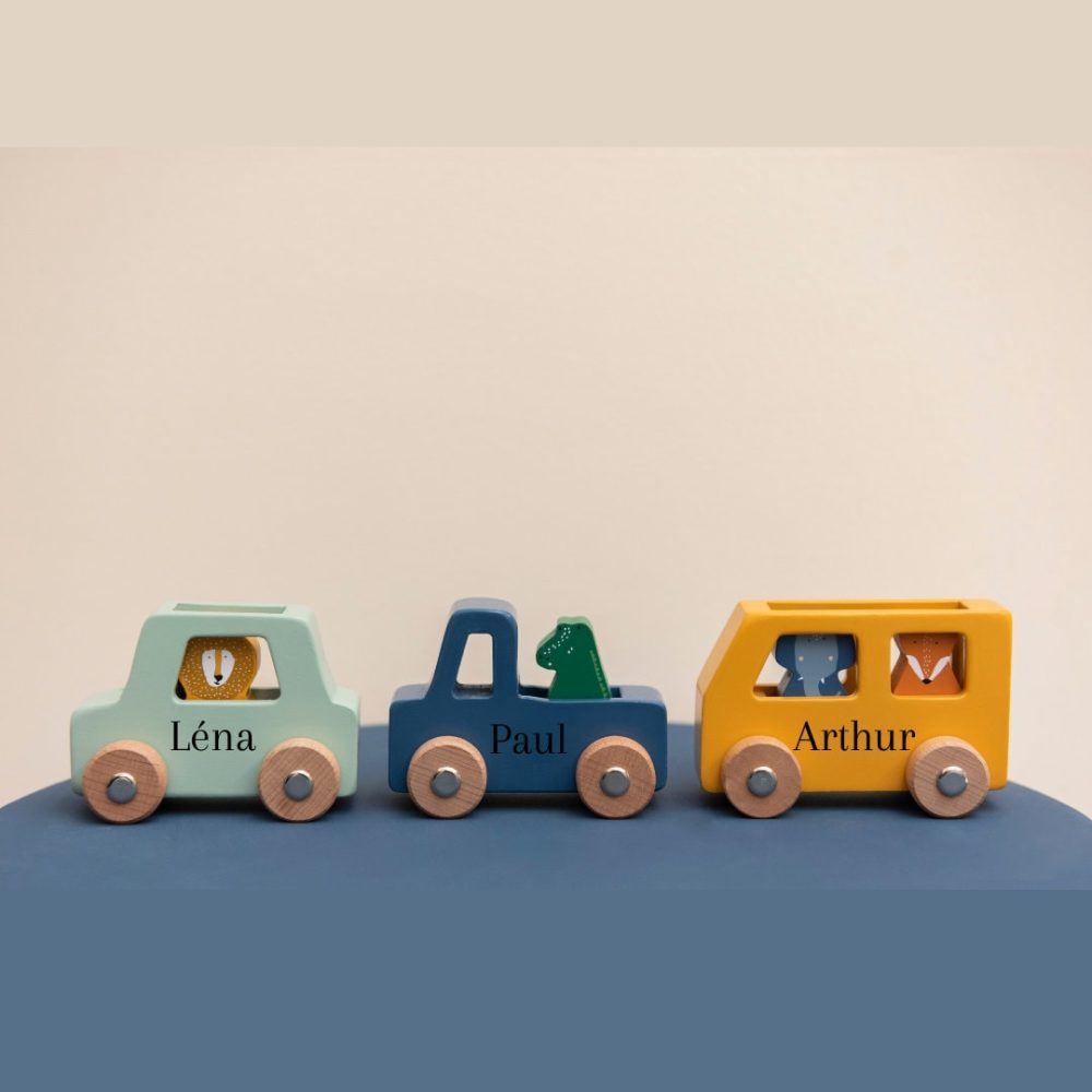 Coffret de voitures personnalisé - cadeau enfant personnalisé prénom grevé, cadeau de noël enfant personnalisé, cadeau anniversaire enfant