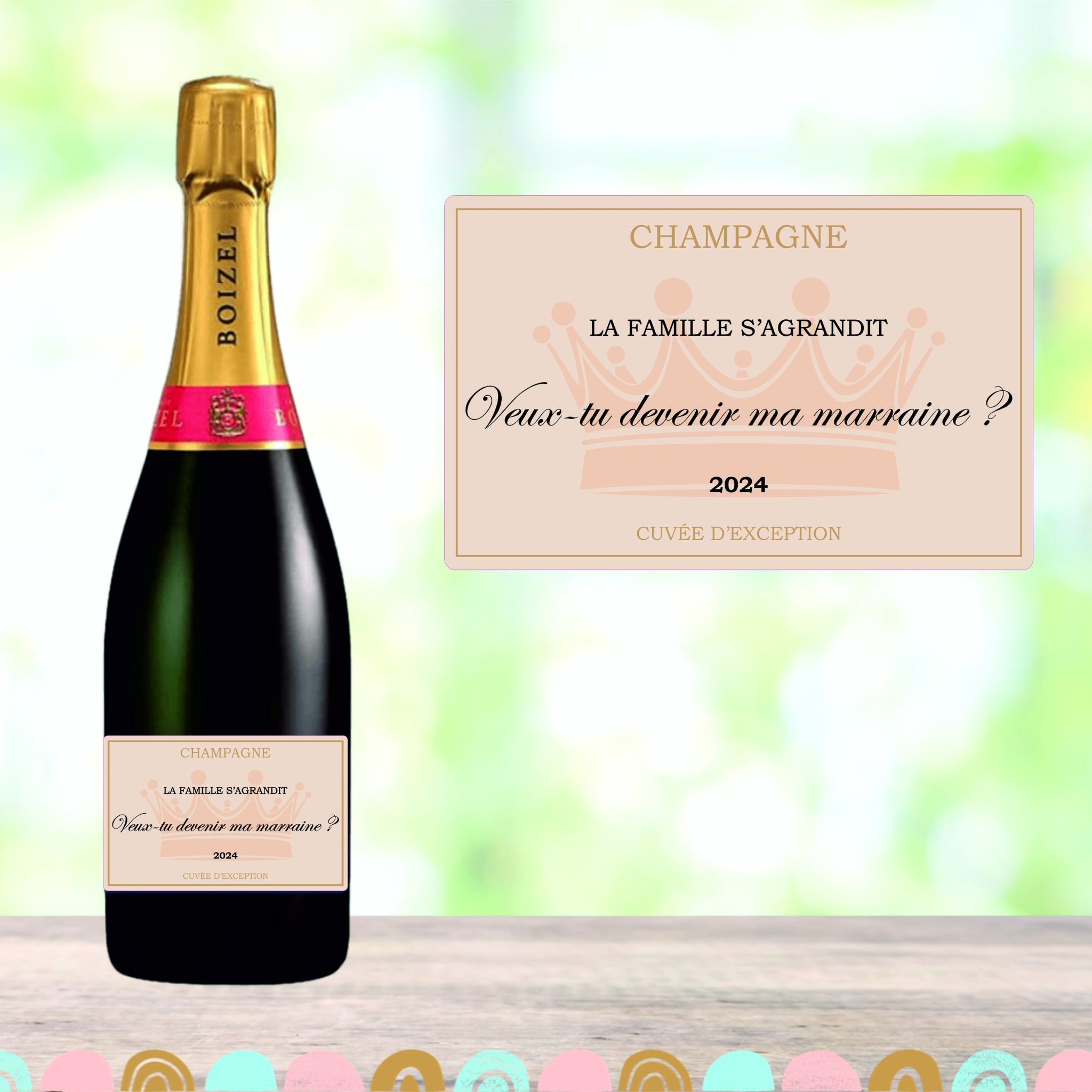 Tu vas ĂȘtre tonton 2026 - Etiquette de champagne - Annonce grossesse - Futur tonton â annonce originale champagne