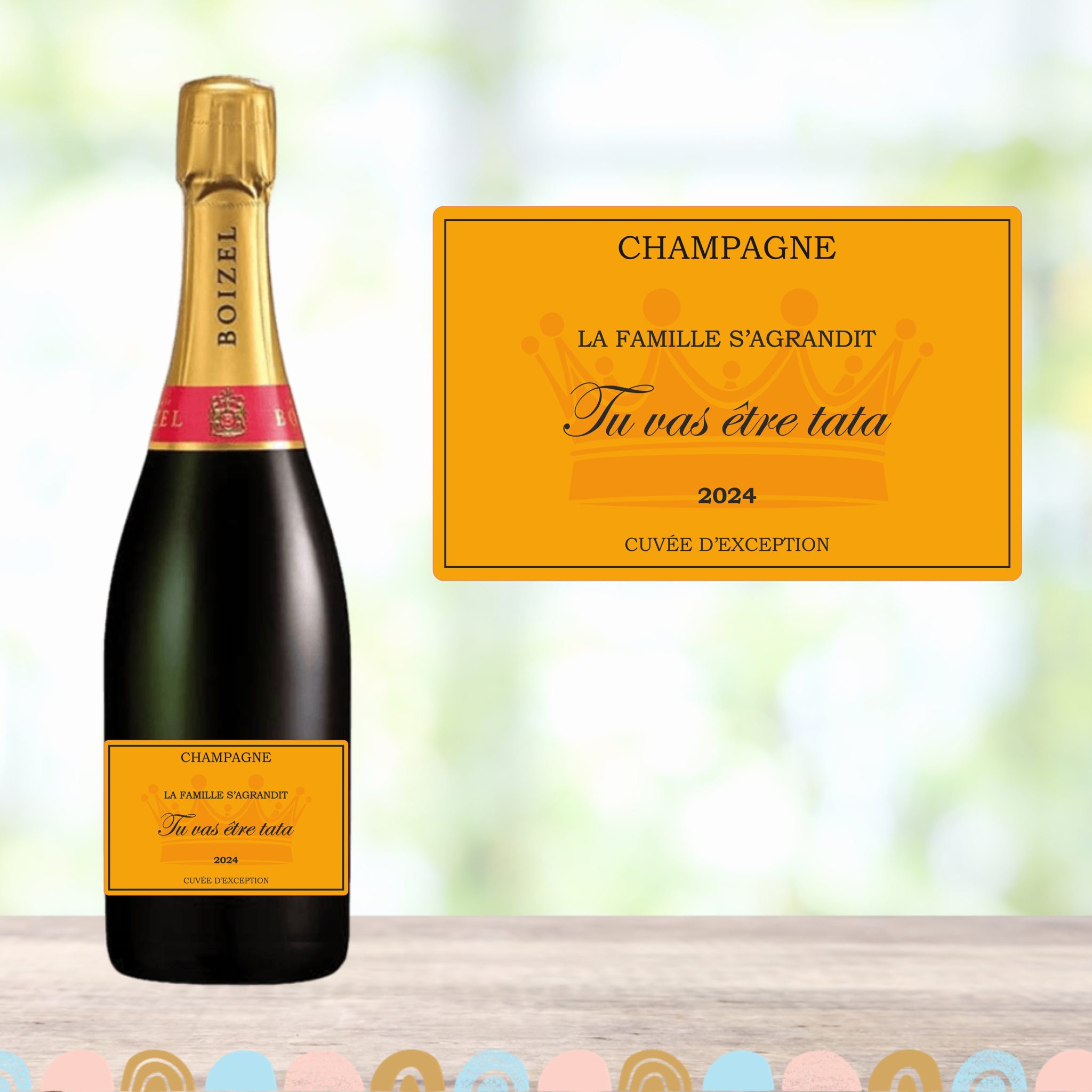 Tu vas ĂȘtre tonton 2026 - Etiquette de champagne - Annonce grossesse - Futur tonton â annonce originale grossesse