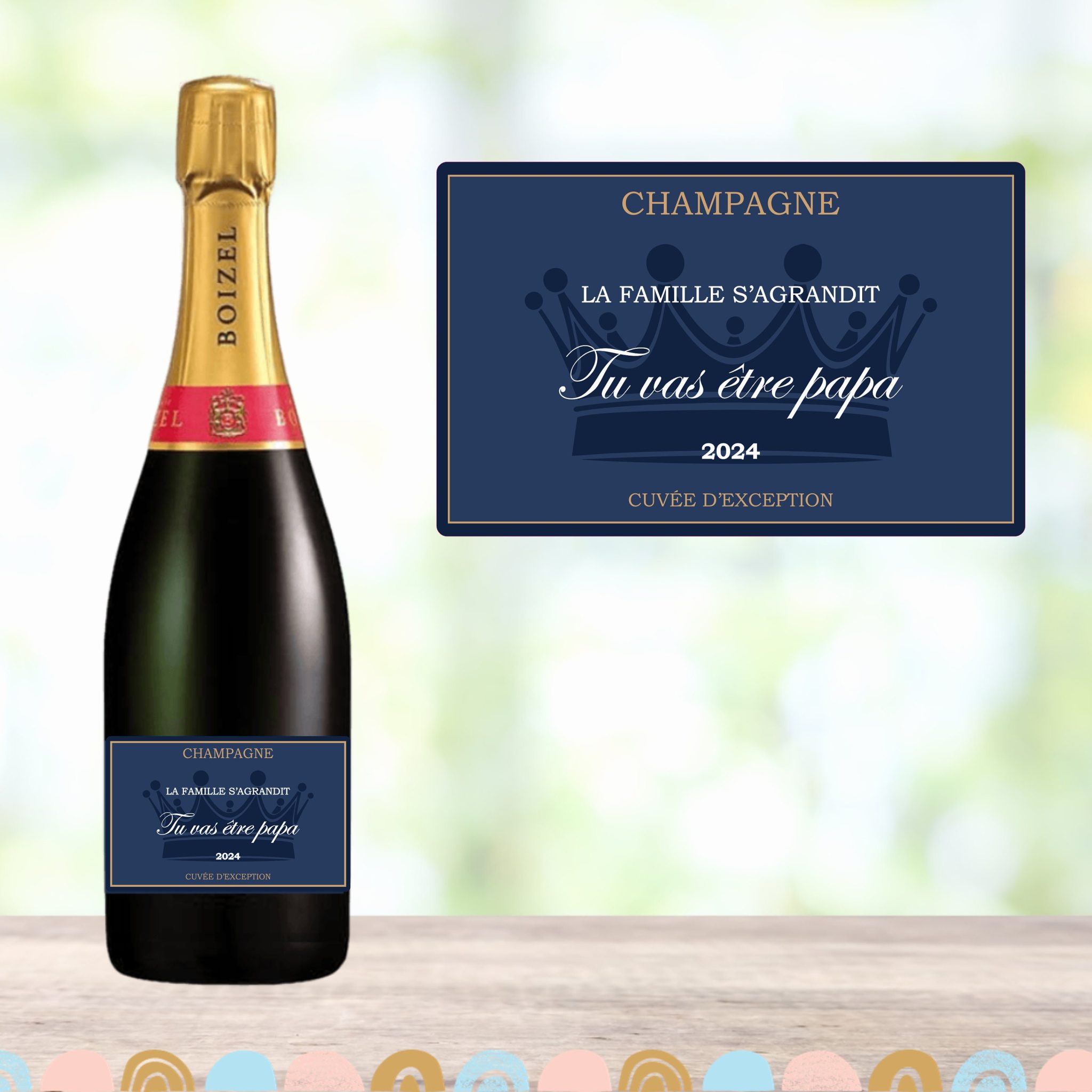 Tu vas ĂȘtre tonton 2026 - Etiquette de champagne - Annonce grossesse - Futur tonton â annonce grossesse Champagne
