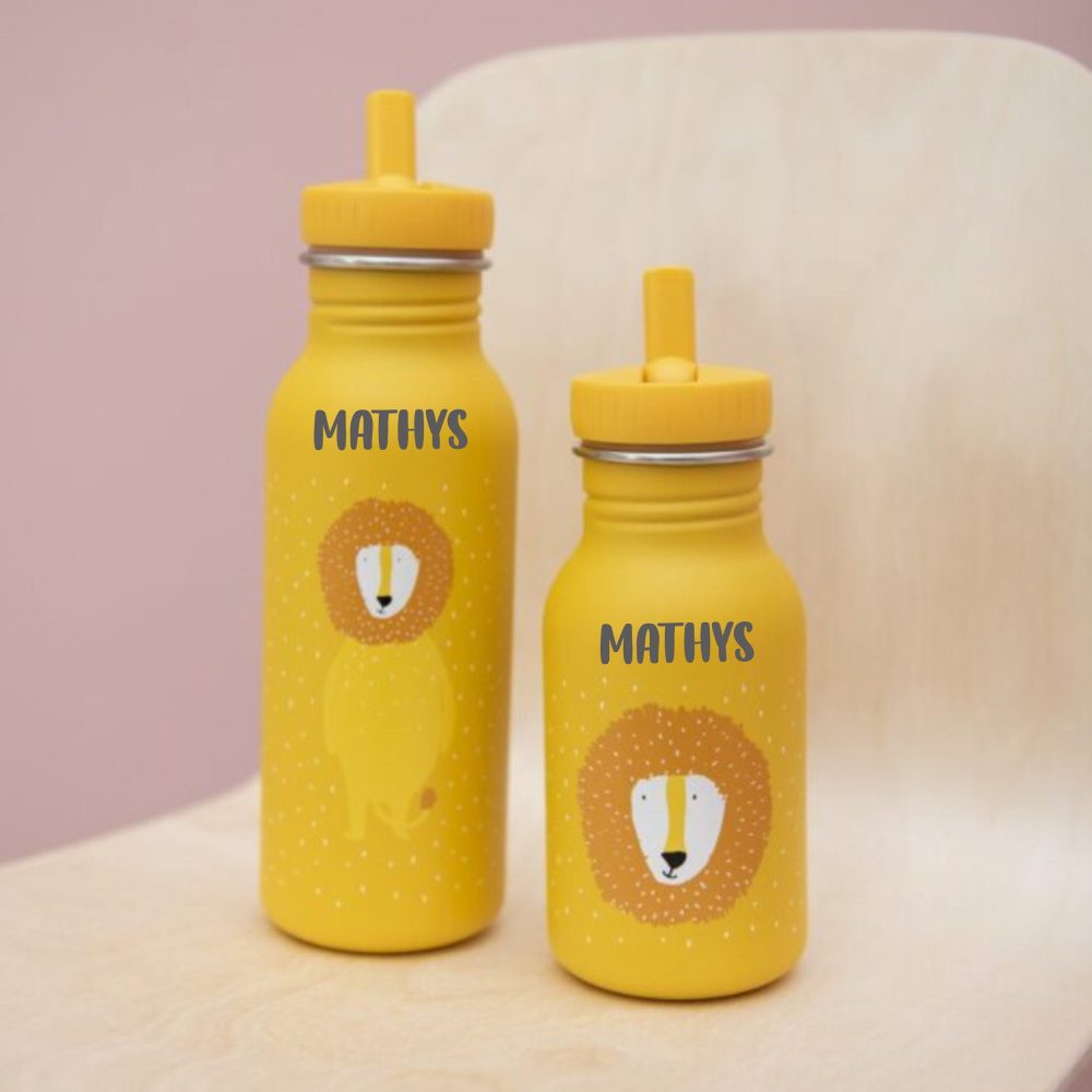 Gourde enfant Trixie avec prénom gravé - Bouteille enfant personnalisée pour centre aéré/école maternelle