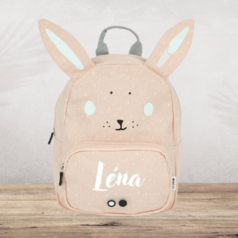Sac à dos personnalisable prénom enfant - Lapin