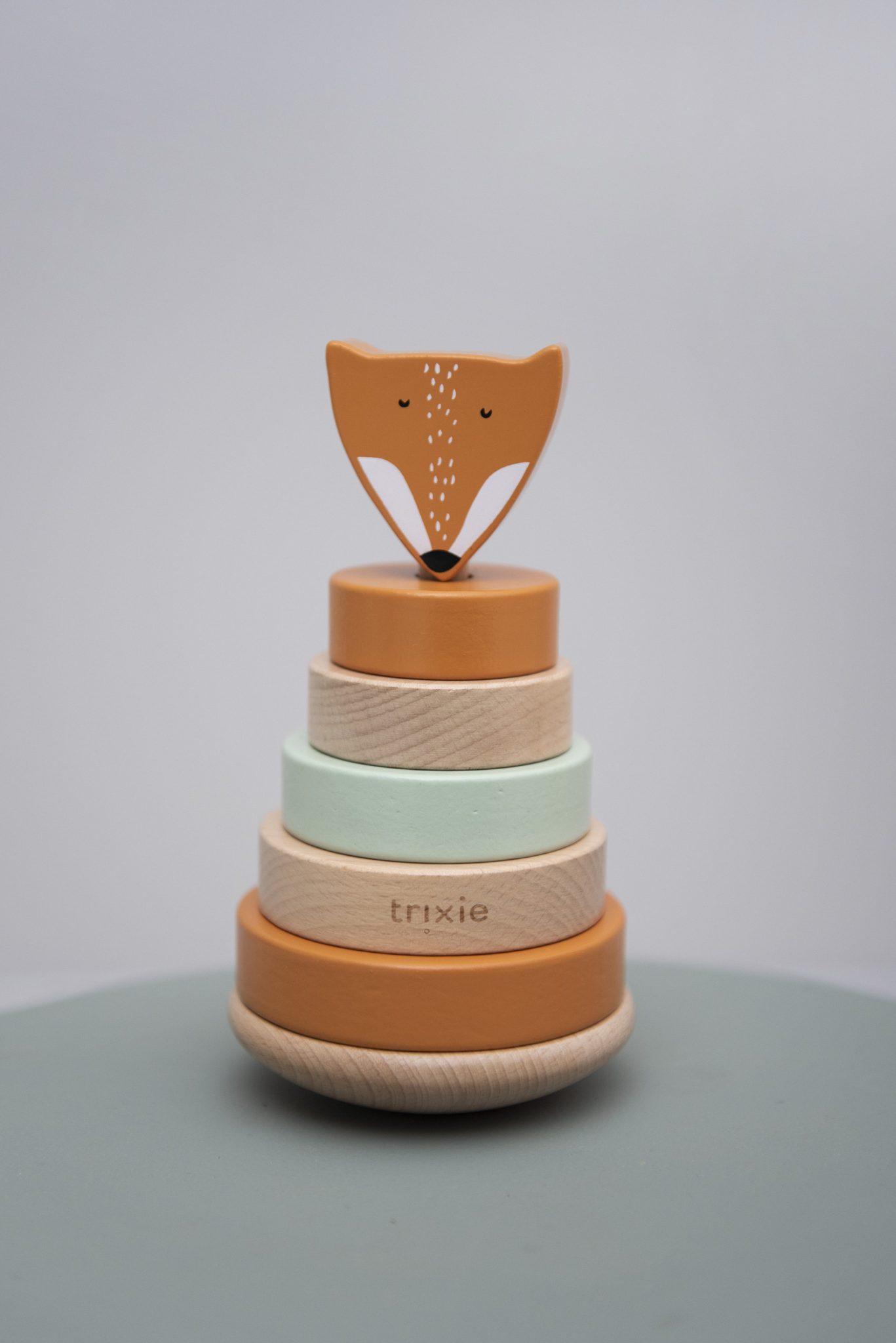 Tour anneaux, Jouet bois, cadeau de naissance personnalisé — jouet en bois