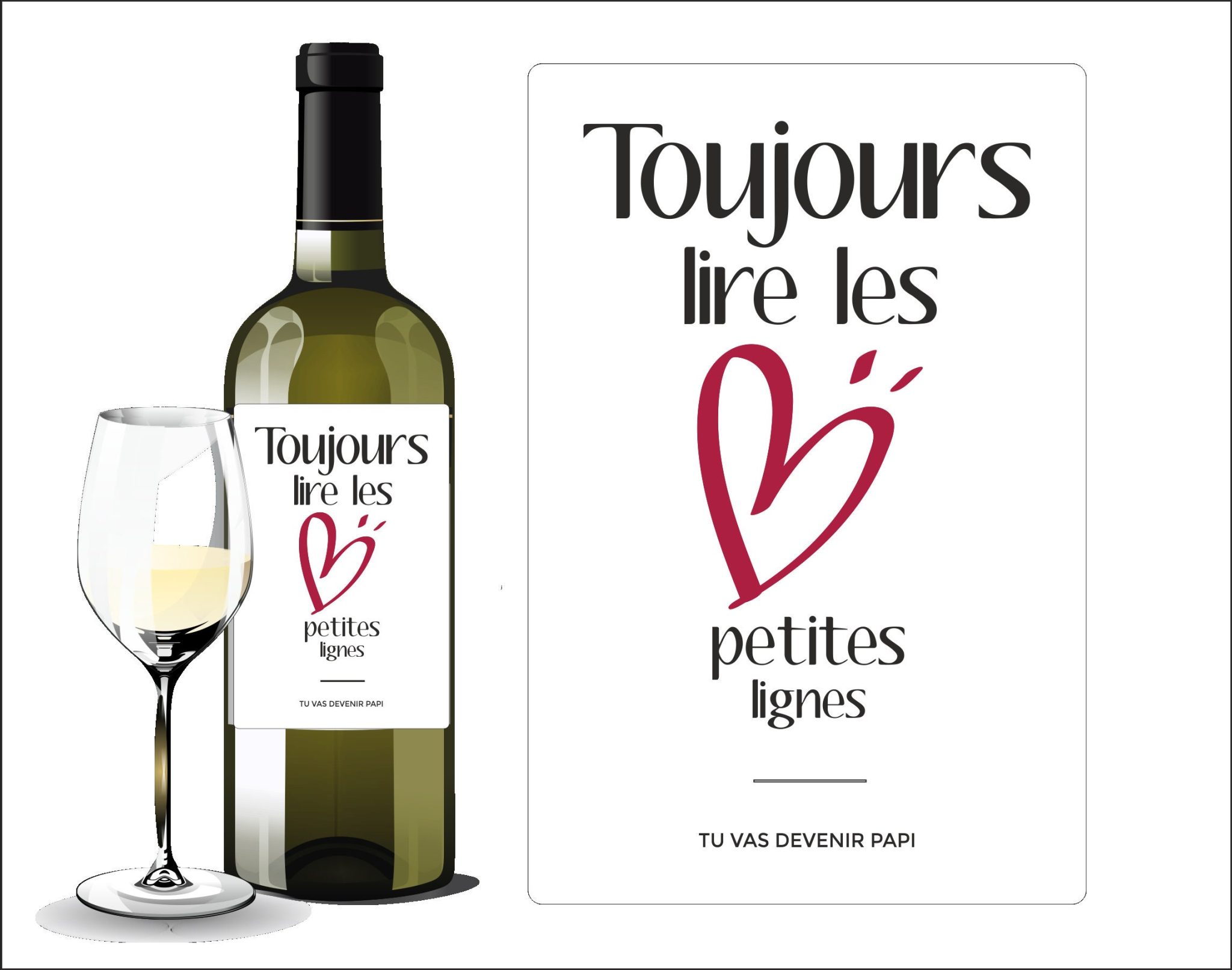 Annonce grossesse tonton étiquette bouteille de vin - Futur tonton - Existe pour papi, tata, mamie, grands-parents, papa, parrain,... — annonce originale grossesse