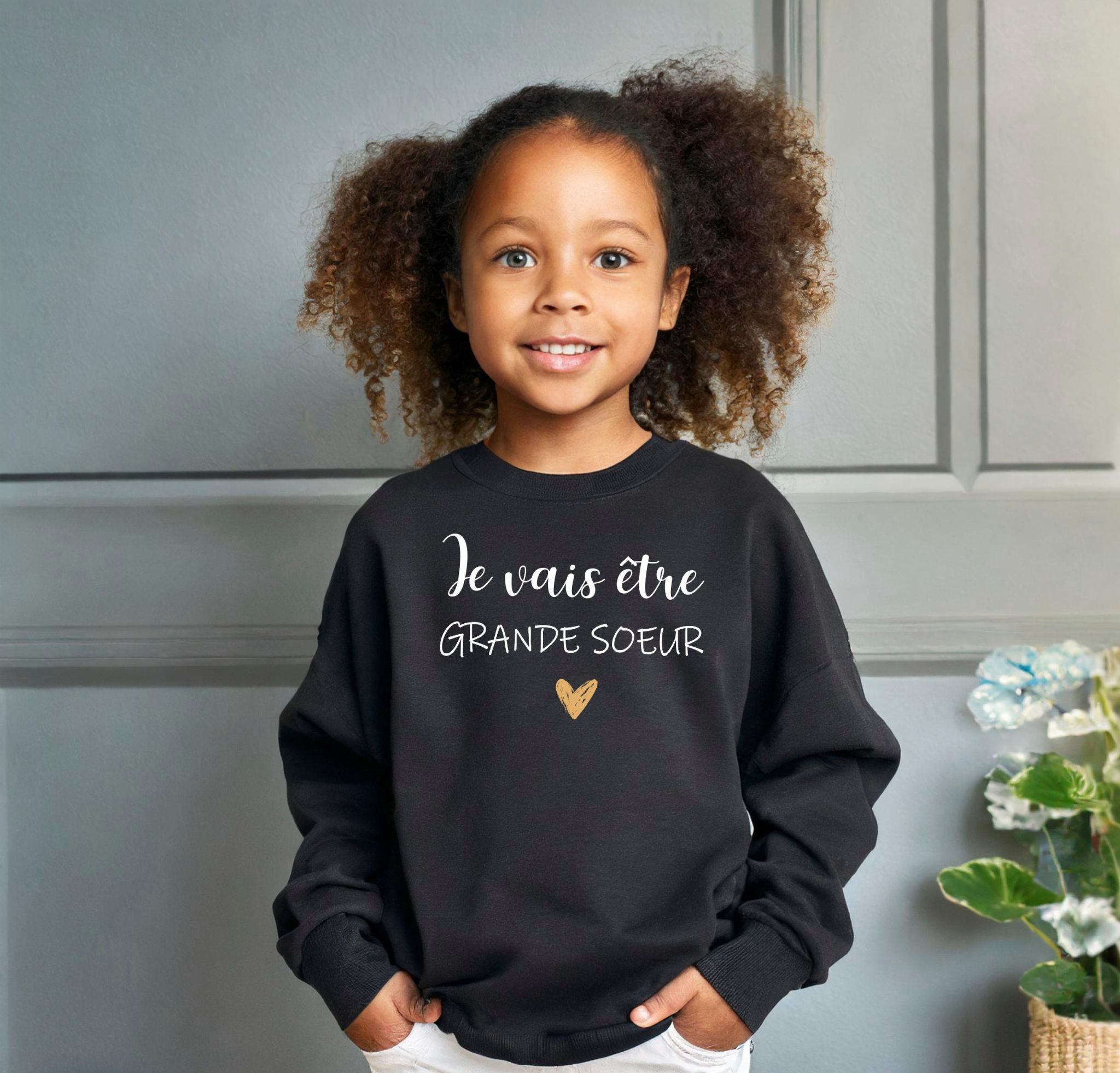 Sweat enfant je vais être grande sœur, annonce de grossesse t-shirt annonce de grossesse, Sweat à capuche — annonce de grossesse