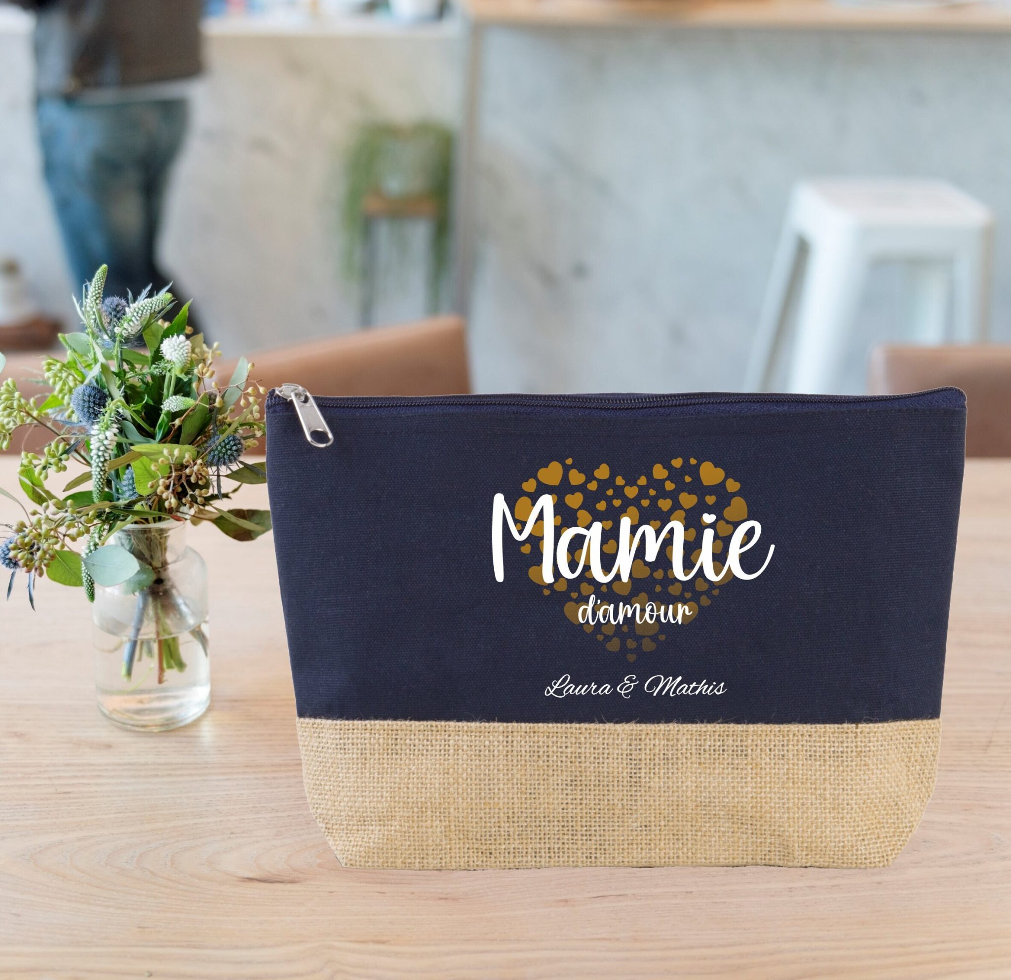 Grande trousse à personnaliser Mamie d'amour- anniversaire mamie - Cadeau mamie - fête des grands mères