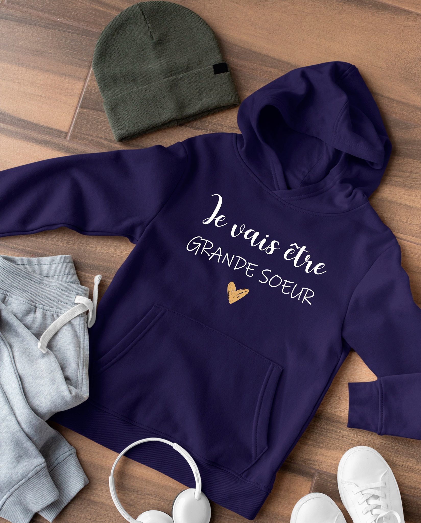 Sweat enfant je vais être grande sœur, annonce de grossesse t-shirt annonce de grossesse, Sweat à capuche — sweat grossesse personnalisé