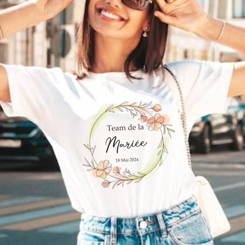 T-shirt personnalisé EVJF cadeau/ T-shirt future mariée/ team de la mariée/ Demoiselle d'honneur