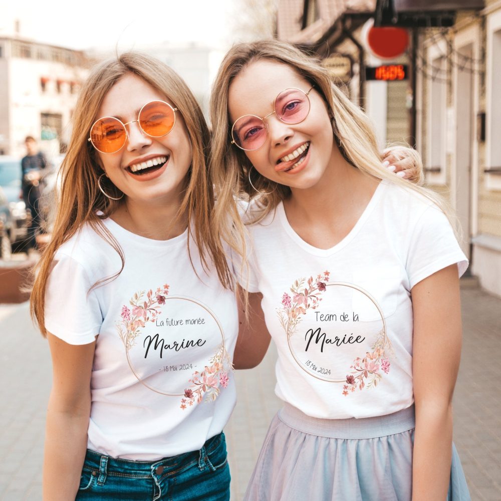T-shirt personnalisé team de la mariée/ EVJF cadeau/ future mariée/ Demoiselle d'honneur