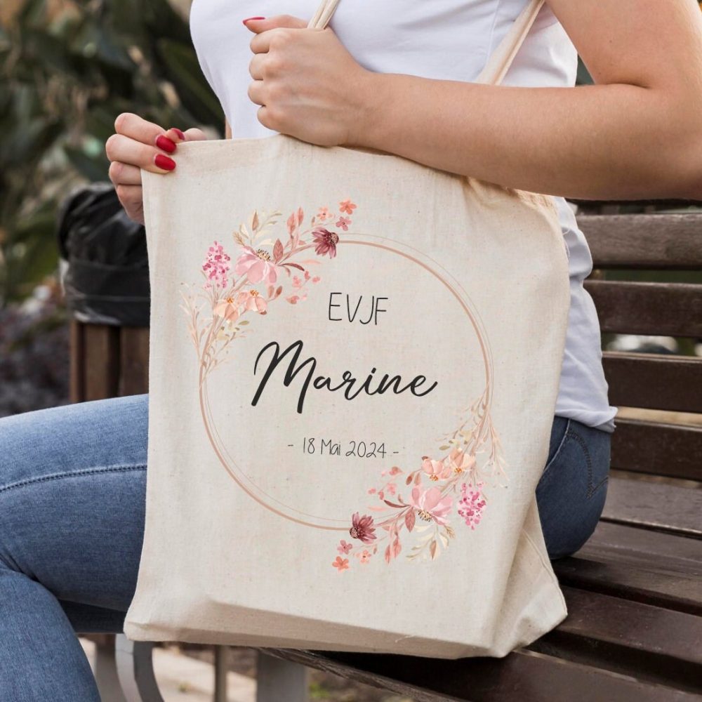 Tote bag EVJF/ sac team de la mariée/ sac mariage demoiselle d'honneur