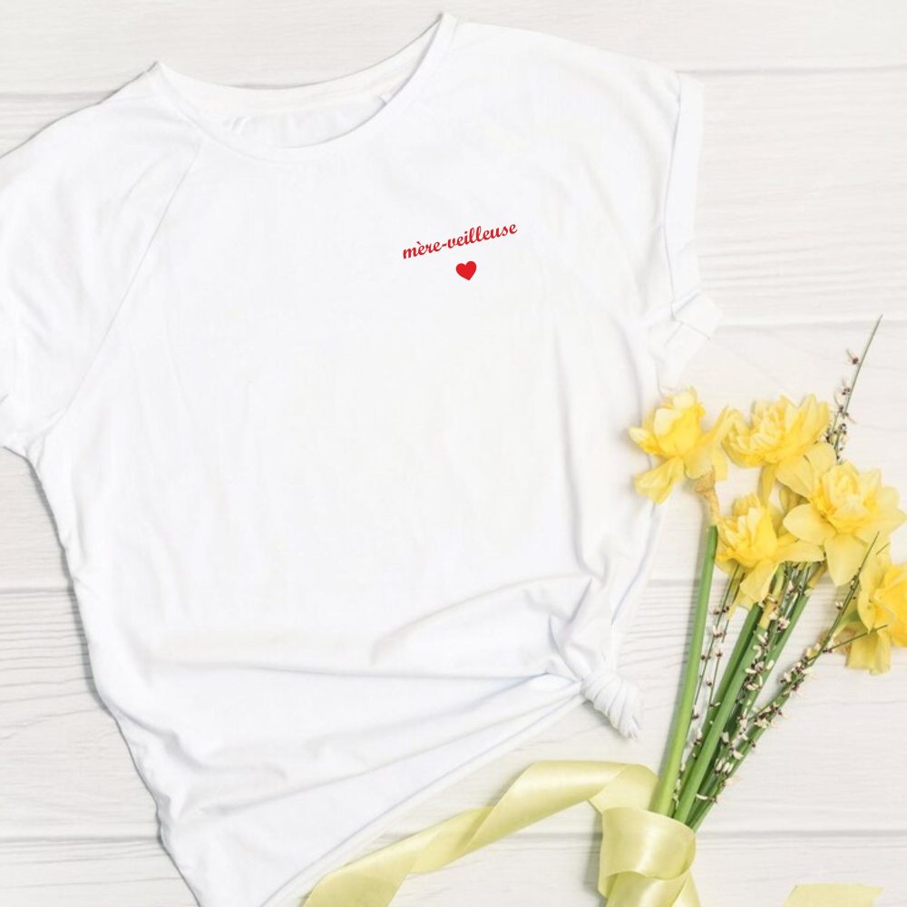T-shirt à personnaliser - Mère veilleuse- Anniversaire maman - Fête des mères - Cadeau maman - Mère-veilleuse