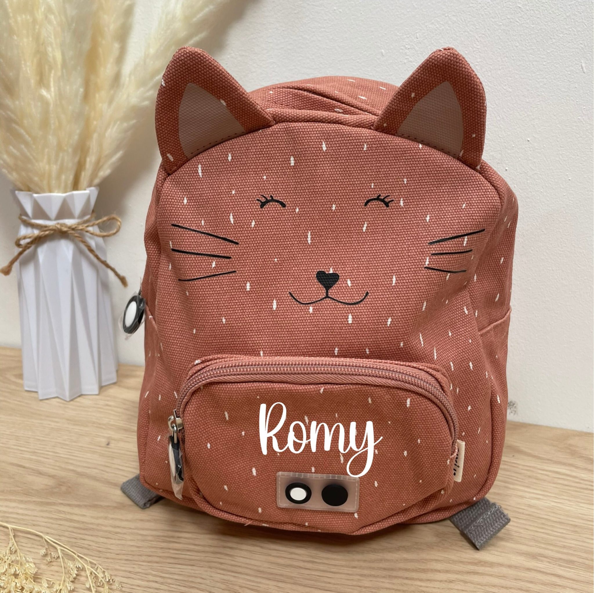 Sac à Dos Personnalisé Enfant Chat, sac école enfant prénom sac enfant crèche sac nounou enfant, sac à dos trixie gourde enfant personnalisé — accessoire rentrée des classes