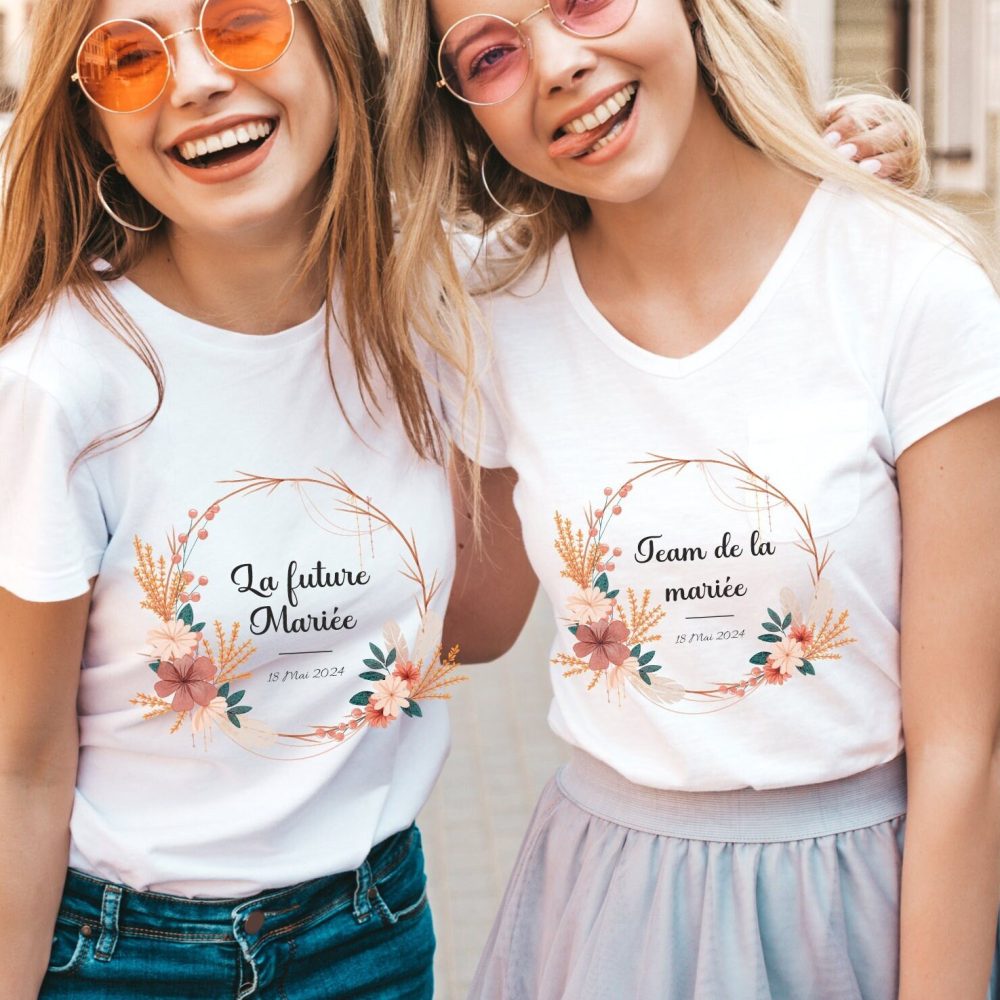 T-shirt personnalisé EVJF cadeau/ T-shirt future mariée/ team de la mariée/ Demoiselle d'honneur