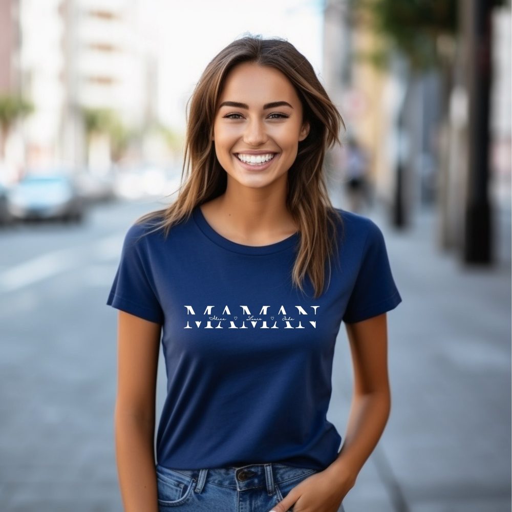Tee-shirt maman personnalisé - Anniversaire maman - Fête des mères - Cadeau maman