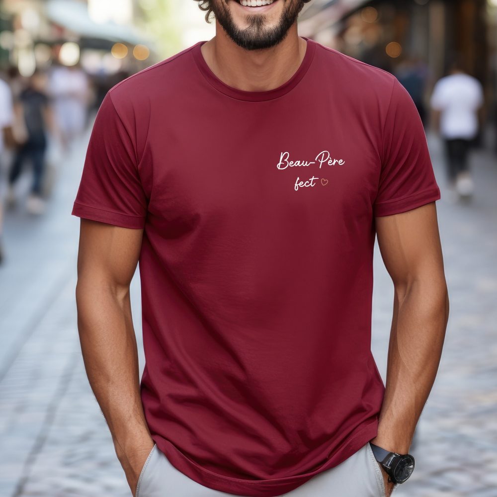 Tee-shirt beau père fect - Fête des pères - anniversaire beau père - Noël beau papa, cadeau beau père