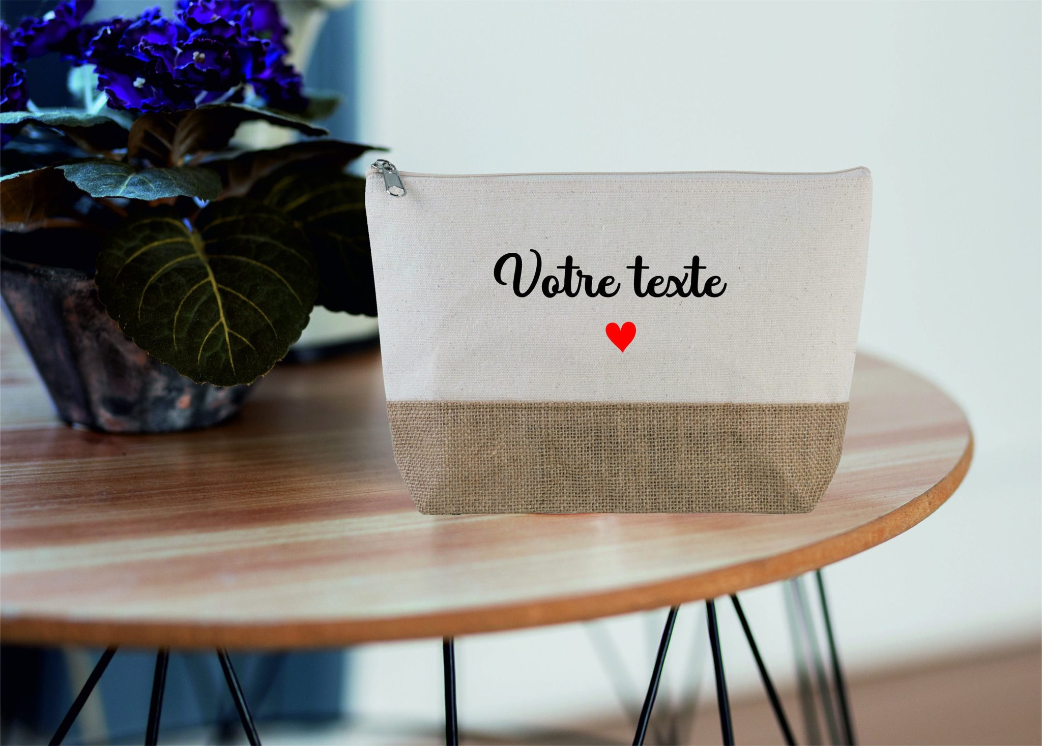 Grande trousse / Pochette à personnaliser - cadeau maman, mamie - cadeau personnalisé nounou, atsem, maîtresse - Pochette personnalisée