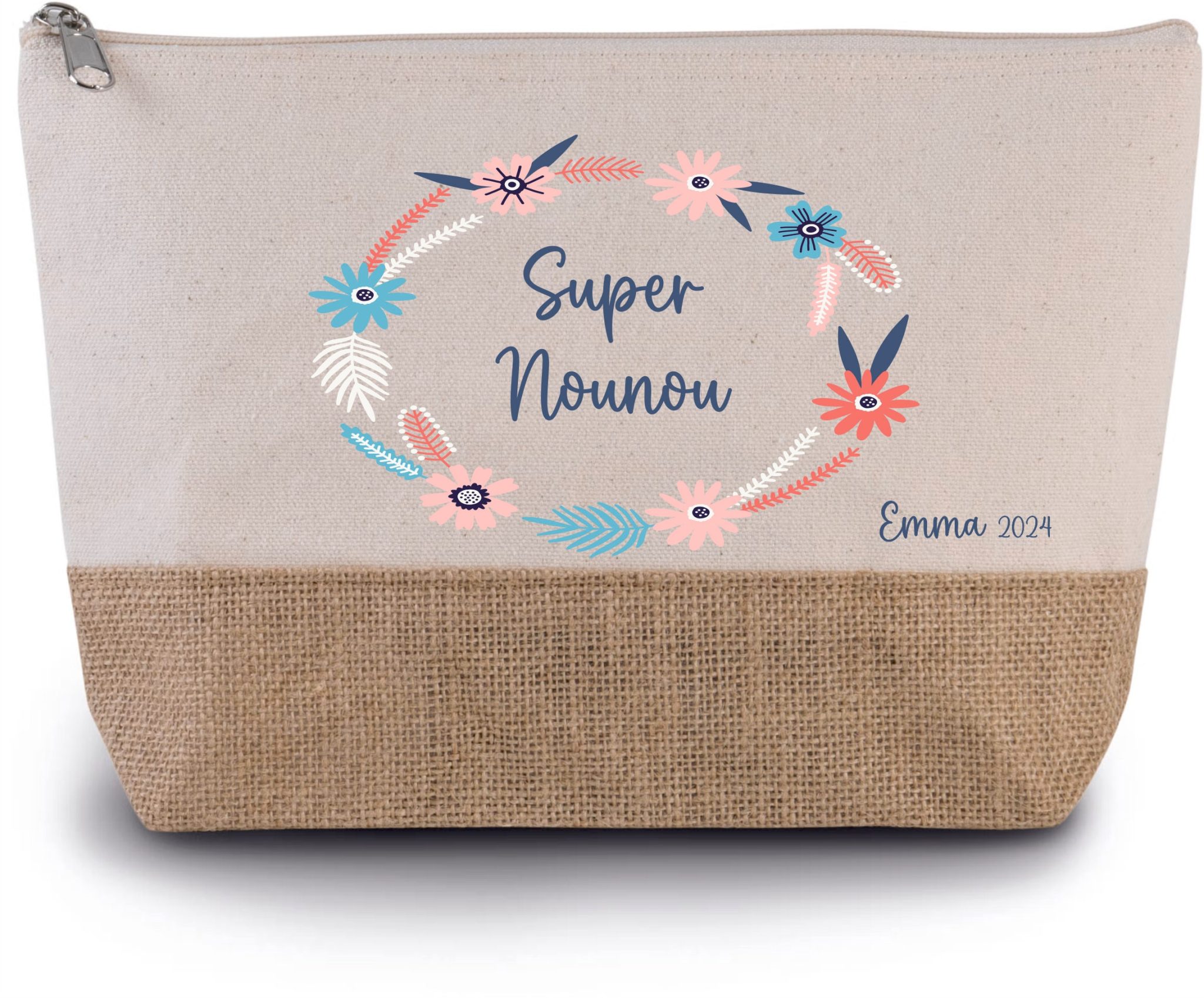 Grande trousse à personnaliser - Pochette maitresse - Cadeau maitresse - Cadeau école fin d'année - Cadeau ATSEM. Cadeau personnalisé. — cadeau maitresse