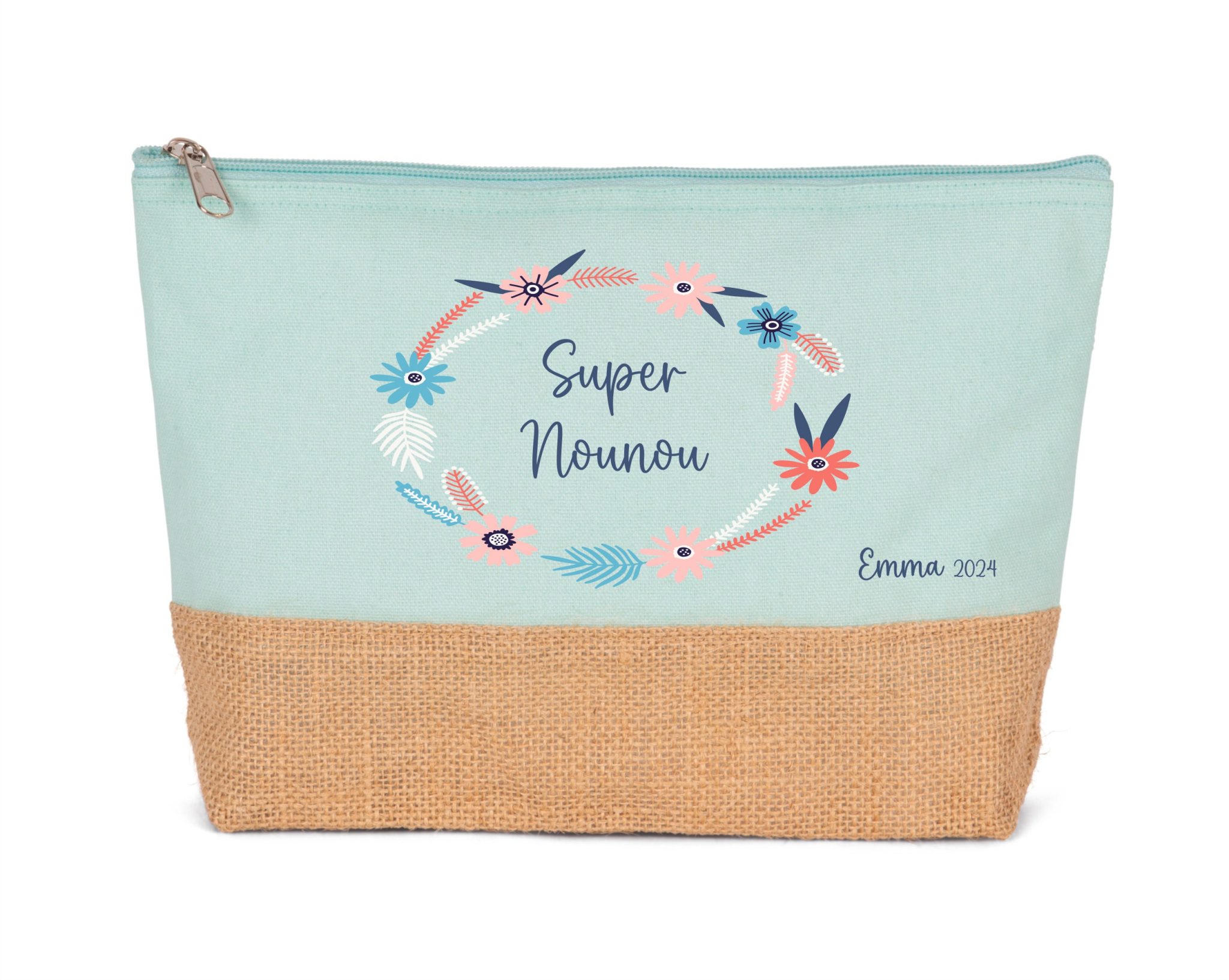 Grande trousse à personnaliser - Pochette maitresse - Cadeau maitresse - Cadeau école fin d'année - Cadeau ATSEM. Cadeau personnalisé. — maitresse