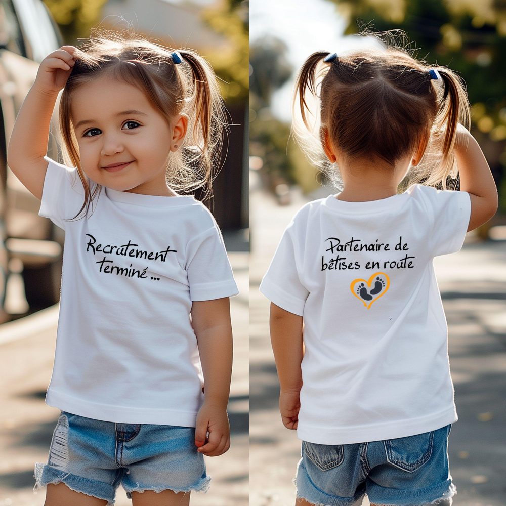 Tee-shirt annonce grossesse, T-shirt enfant future grande sœur, Tee-shirt enfant futur grand frère, Annonce bébé