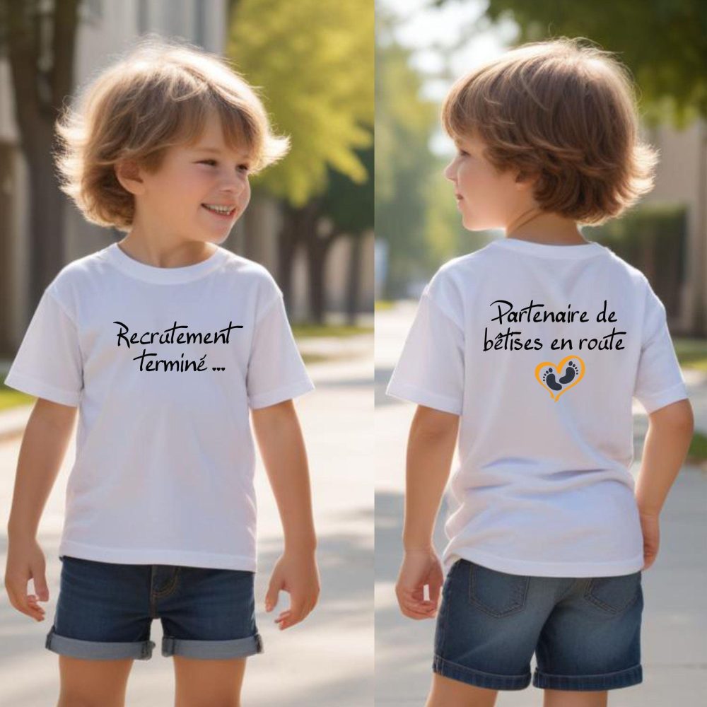 T-shirt annonce grossesse, Tee-shirt enfant futur grand frère, T-shirt enfant future grande sœur, Annonce bébé