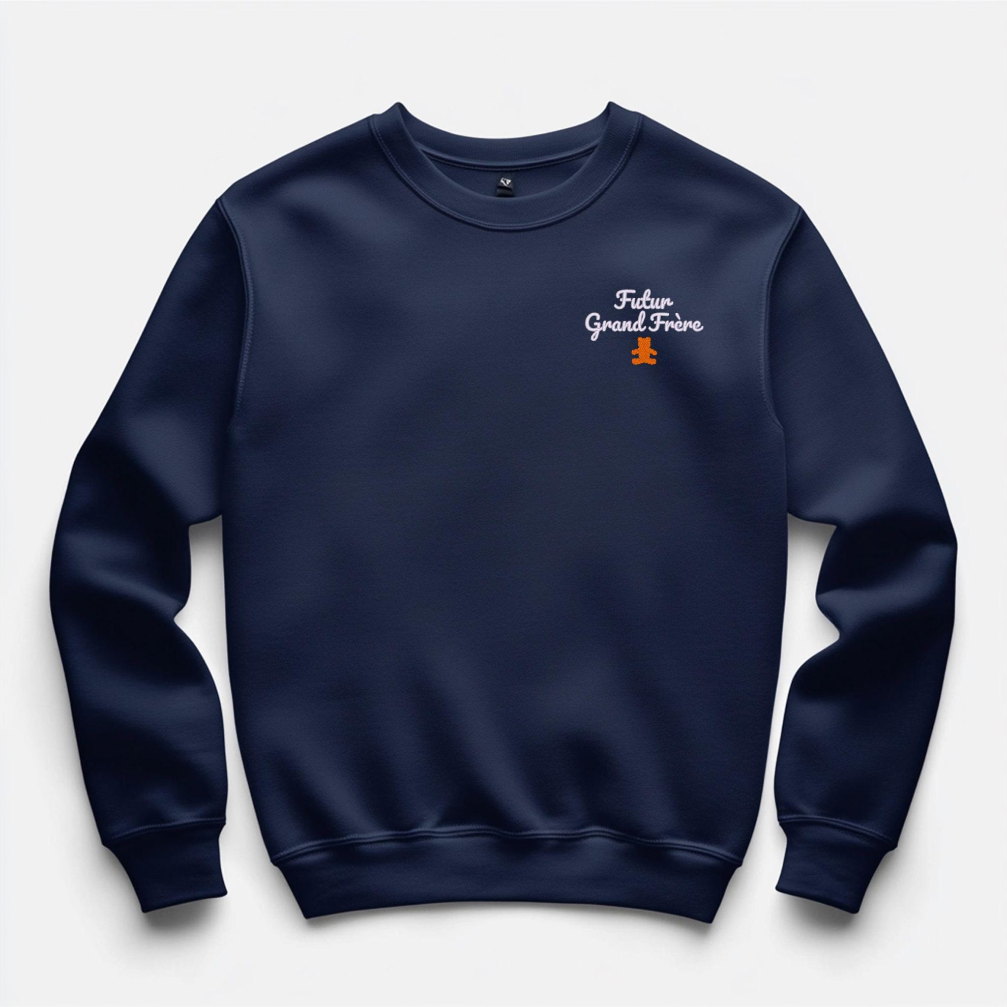 Sweat enfant brodé pour annonce de grossesse, future grande sœur, futur grand frère. Annonce bébé — annonce grossesse famille
