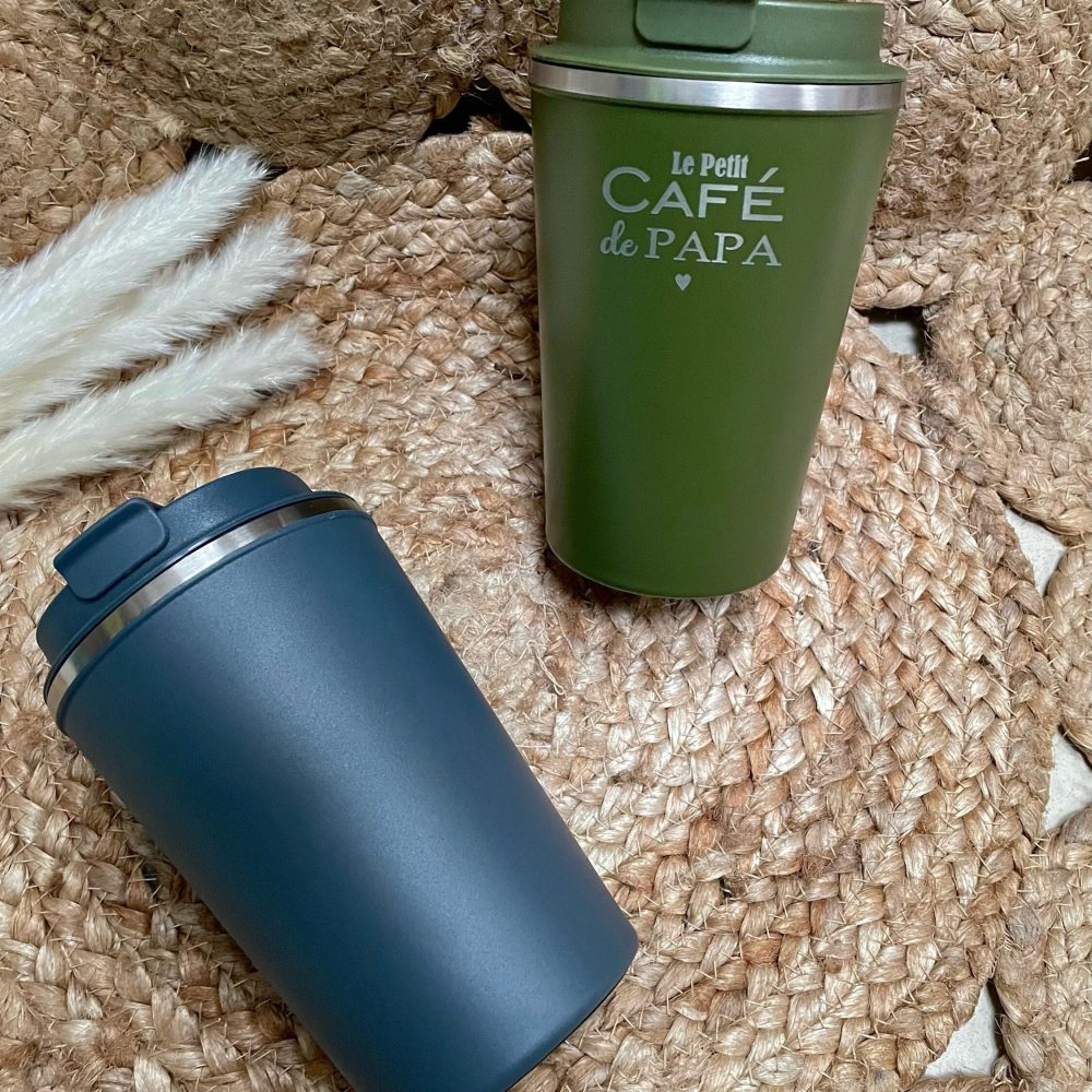 Mug en Acier Inoxydable à Double Paroi avec Couvercle Anti-fuite