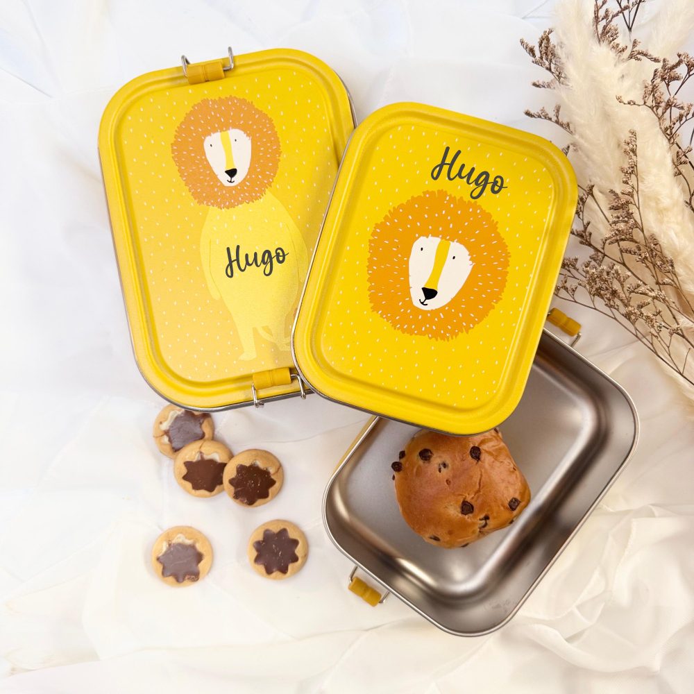 Lunch Box personnalisée enfant - boite à gouter maternelle et primaire, boite repas enfant école prénom, boite à lunch trixie, cadeau enfant