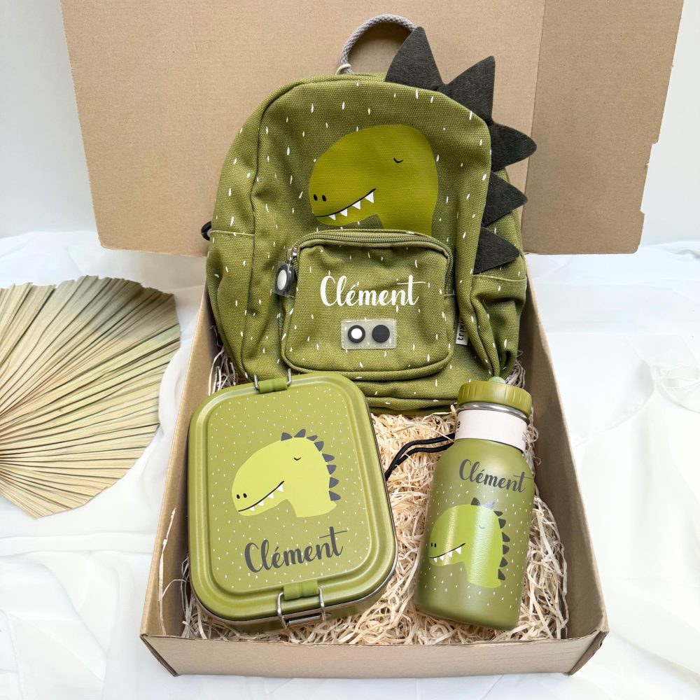 Coffret repas personnalisé - Coffret gouter école, Coffret repas enfant, Kit repas enfant, Gouter enfant, Cadeau enfant personnalisé